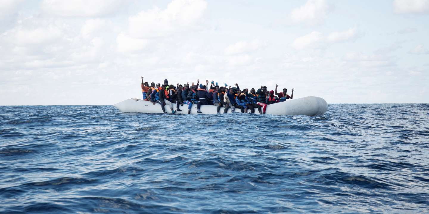 epa09597513 A handout photo made available by Sea- Watch, a civil sea rescue organisation, shows a small boat with migrants on board before being rescued at sea by vessel Sea Watch 4. The vessel rescued 107 migrants and is asking for a port to disembark with 483 migrants rescued in previous rescue operations.  EPA/Suzanne de Carrasco HANDOUT  TO BE USED ONLY IN RELATION TO THE STATED EVENT (MANDATORY CREDIT) HANDOUT EDITORIAL USE ONLY/NO SALES