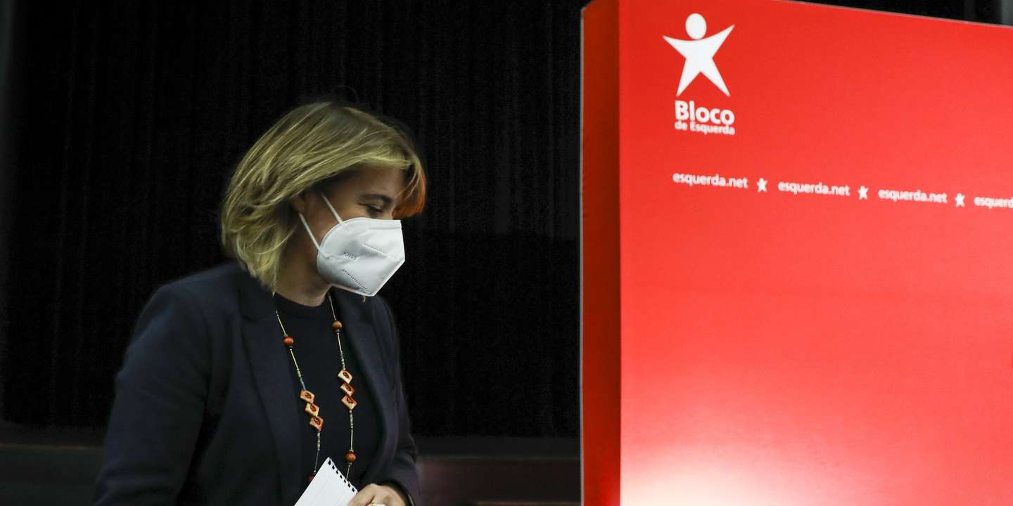 Left Block (BE) leader Catarina Martins prepares to react about the results of the Legislative Elections 2022 in Portugal, at the party campaign headquarters in Lisbon, Portugal, 30th January 2022. More than 10 million voters living in Portugal and abroad are on the electoral roll to choose the 230 deputies for the Portuguese Parliament after the Parliament rejected the minority socialist government's 2022 state budget in November. JOAO RELVAS/LUSA