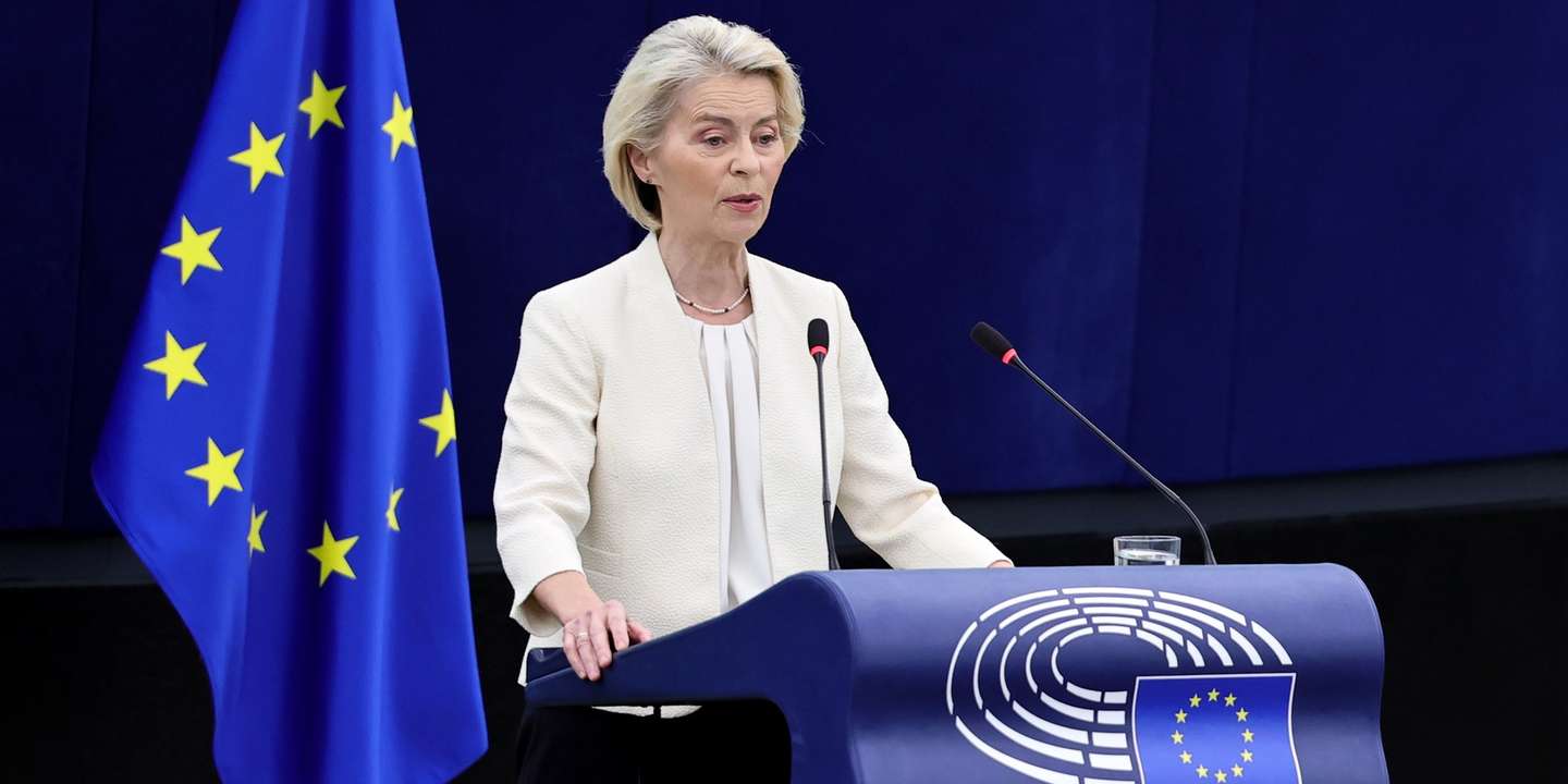 epa13243264 European Commission President, Ursula von der Leyen speaks during a debate on 'State of the Union' at the European Parliament in Strasbourg, France, 16 September 2026. The current plenary session runs from 14 until 17 September 2026.  EPA/RONALD WITTEK