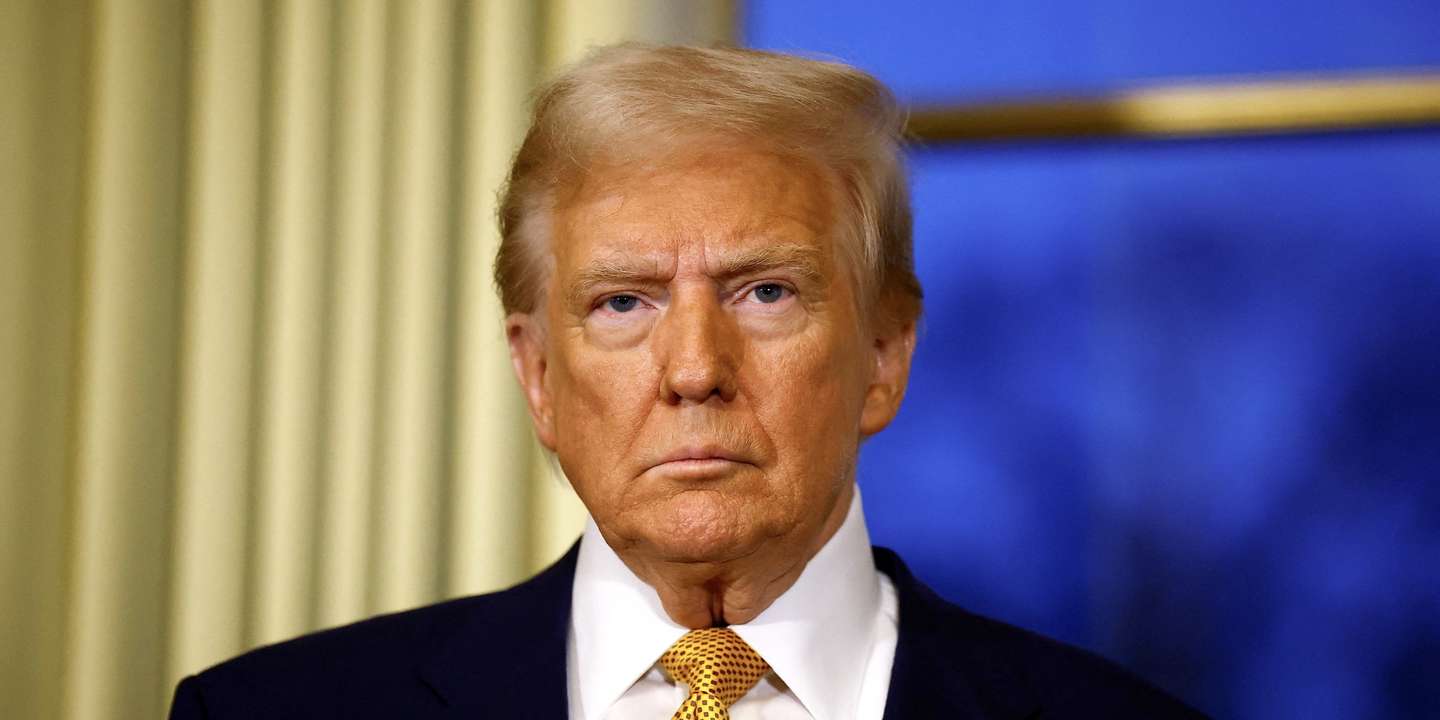 epa11762858 US President-elect Donald Trump attends a meeting with French President Emmanuel Macron (not pictured) at the Elysee Palace, as part of ceremonies marking the reopening of the Notre Dame de Paris cathedral, in Paris, France, 07 December 2024. The Notre Dame de Paris Cathedral reopens on 07 December after nearly six years of renovation work following its destruction by a fire on 15 April 2019.  EPA/SARAH MEYSSONNIER / POOL  MAXPPP OUT