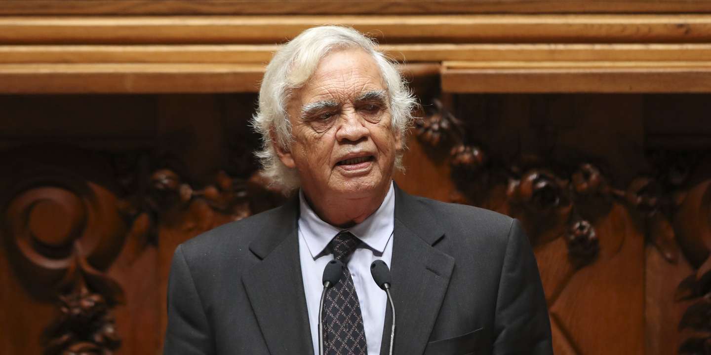 O dirigente do Chega, Diogo Pacheco de Amorim, intervém durante a sessão evocativa do antigo Presidente da República Jorge Sampaio, realizada no parlamento, em Lisboa, 15 de setembro de 2021. MANUEL DE ALMEIDA/LUSA