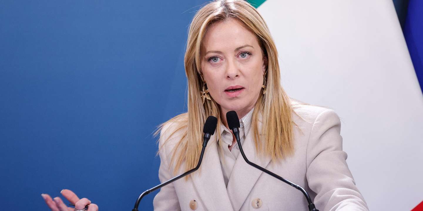 epa12675253 Italian Prime Minister Giorgia Meloni attends a press conference with German Chancellor Friedrich Merz (not pictured) on the sidelines of an intergovernmental summit between Italy and Germany at Villa Doria Pamphilj in Rome, Italy, 23 January 2026.  EPA/GIUSEPPE LAMI