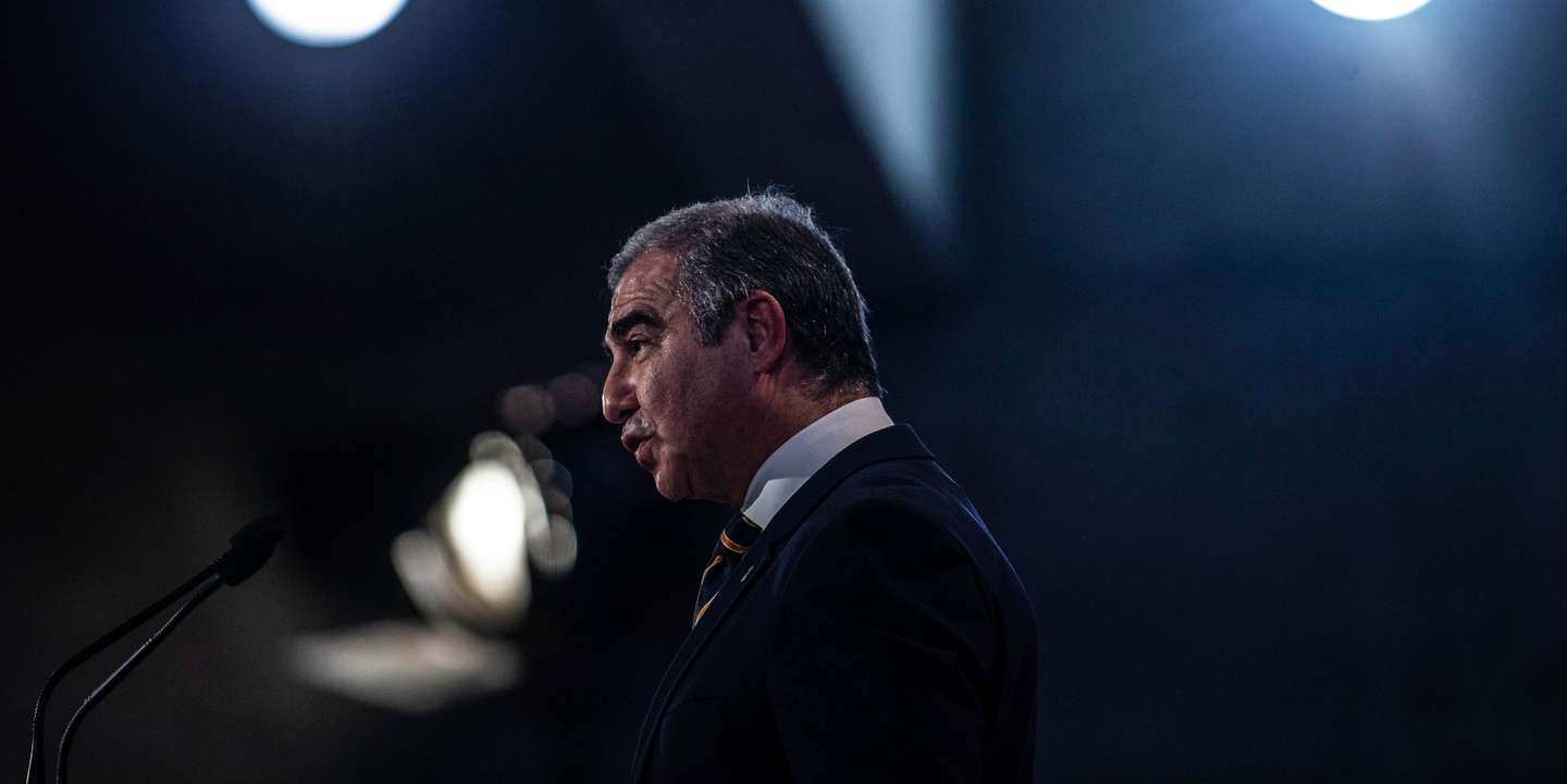 O Presidente do PSD Açores, Jose Manuel Bolieiro, durante o encerramento do 26 congresso regional do PSD/Açores ,no Pavilhao do Mar, em Ponta Delgada, na Ilha de Sao Miguel, 27 de Outubro de 2024 EDUARDO COSTA/LUSA