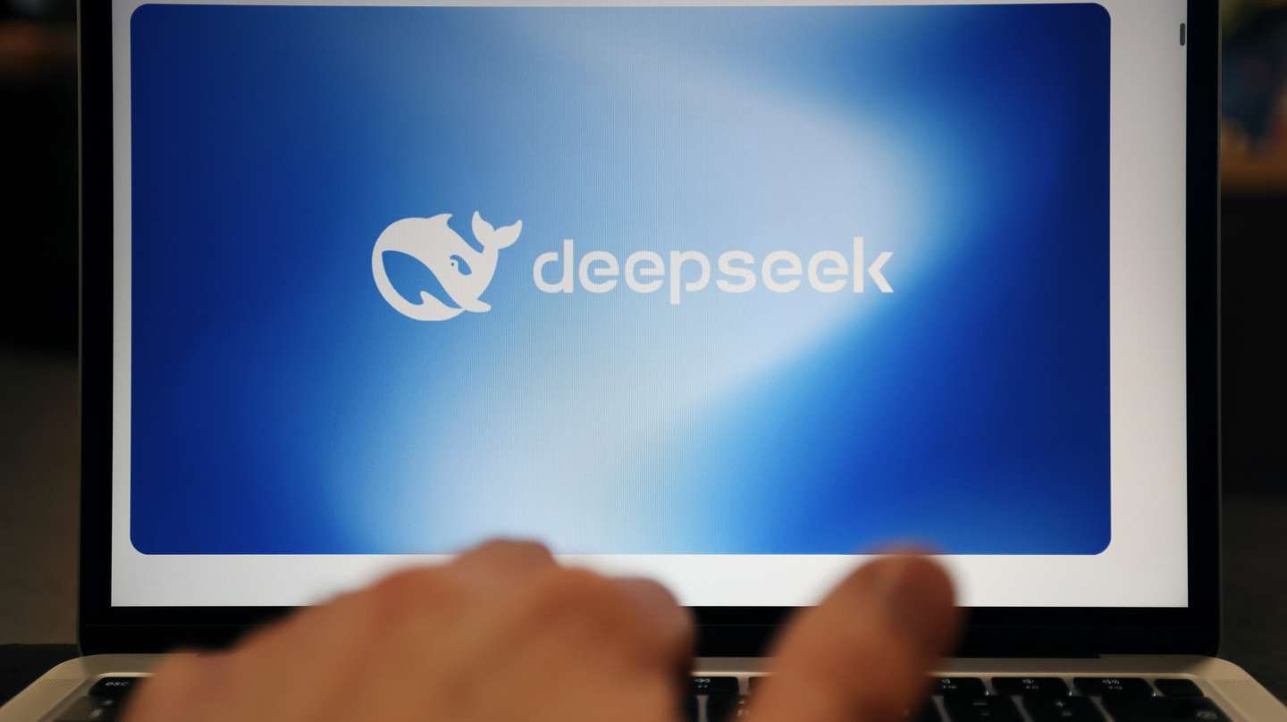 epa11858236 The logo of Chinese startup DeepSeek on a computer screen in London, Britain, 28 January 2025. Shares in major tech firms plummeted following the growing popularity of Deepseek, a Chinese artificial intelligence (AI) app that offers comparable performance at a fraction of the cost of its rivals. This surge in popularity led to a significant drop in investor confidence in the US and Europe, with US tech giant Nvidia losing a sixth of its company value.  EPA/ANDY RAIN
