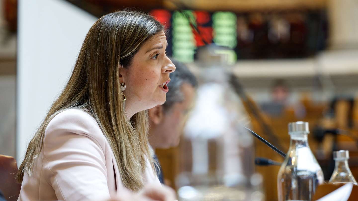 A ministra da Juventude e Modernização, Margarida Balseiro Lopes, intervém durante a sua audição na Comissão de Orçamento, Finanças e Administração Pública, na Assembleia da República, em Lisboa, 03 de julho de 2024. ANTÓNIO PEDRO SANTOS/LUSA