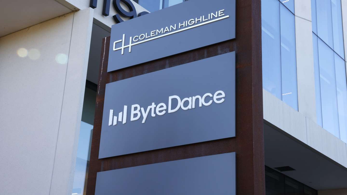 epa11767377 Signage in front of the ByteDance office, parent owner of TikTok in San Jose, California, USA, 09 December 2024. The U.S. Court of Appeals for the D.C. Circuit sided with the Justice Department, who argued that the U.S. government has the authority to ban TikTok, owned by the Chinese government, based on the national security risk which can expose American’s data or influence what they see. TikTok requested an emergency pause of the law set to ban the popular social media app next month to allow the Supreme Court time to determine whether it should review the law, the company said in a court filing.  EPA/JOHN G. MABANGLO