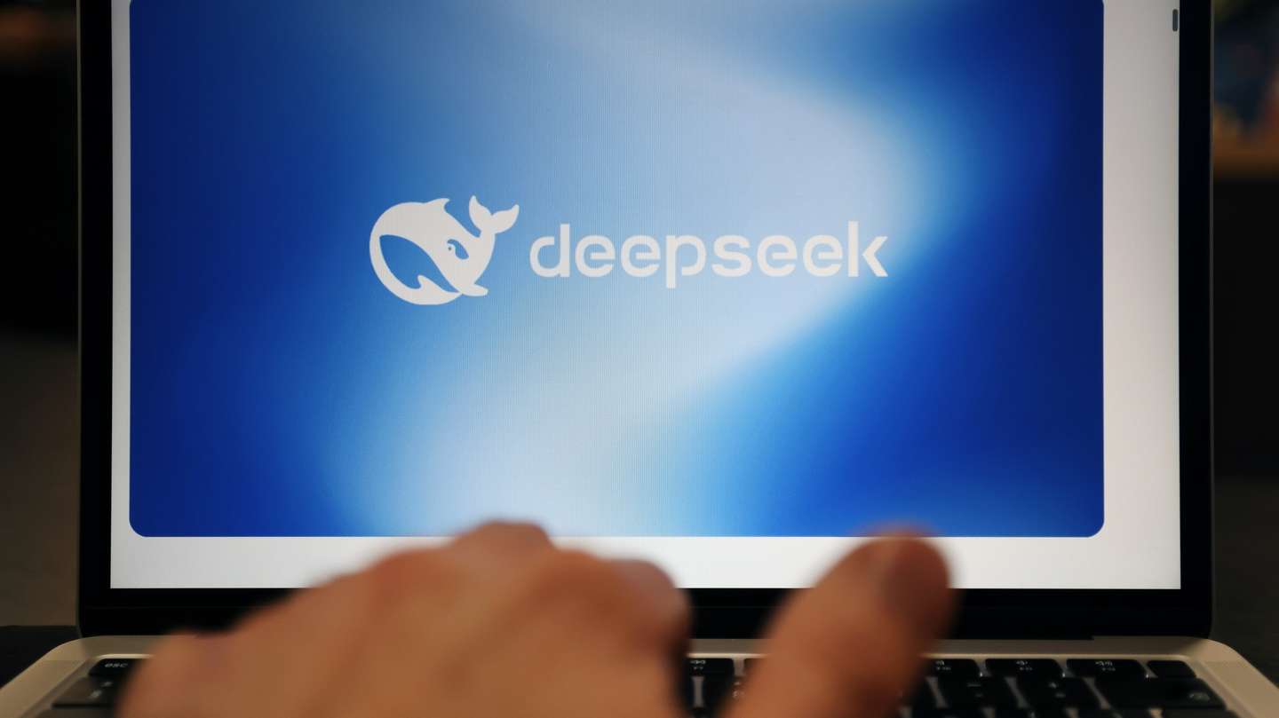 epa11858236 The logo of Chinese startup DeepSeek on a computer screen in London, Britain, 28 January 2025. Shares in major tech firms plummeted following the growing popularity of Deepseek, a Chinese artificial intelligence (AI) app that offers comparable performance at a fraction of the cost of its rivals. This surge in popularity led to a significant drop in investor confidence in the US and Europe, with US tech giant Nvidia losing a sixth of its company value.  EPA/ANDY RAIN