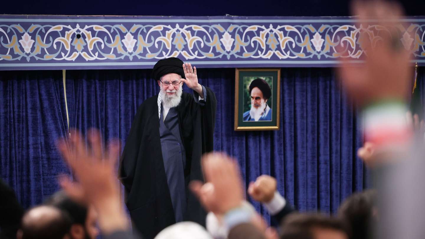 epa12749109 A handout photo made available by the Iranian supreme leader's office shows Iranian Supreme Leader Ayatollah Ali Khamenei greeting the crowd during a ceremony in Tehran, Iran, 17 February 2026. Following US military threats against Iran, Khamenei said that the US and its president could not destroy Iran, adding that the 'strongest military force in the world may at times be struck so hard that it cannot get up again'.  EPA/IRANIAN LEADER'S OFFICE HANDOUT HANDOUT EDITORIAL USE ONLY/NO SALES