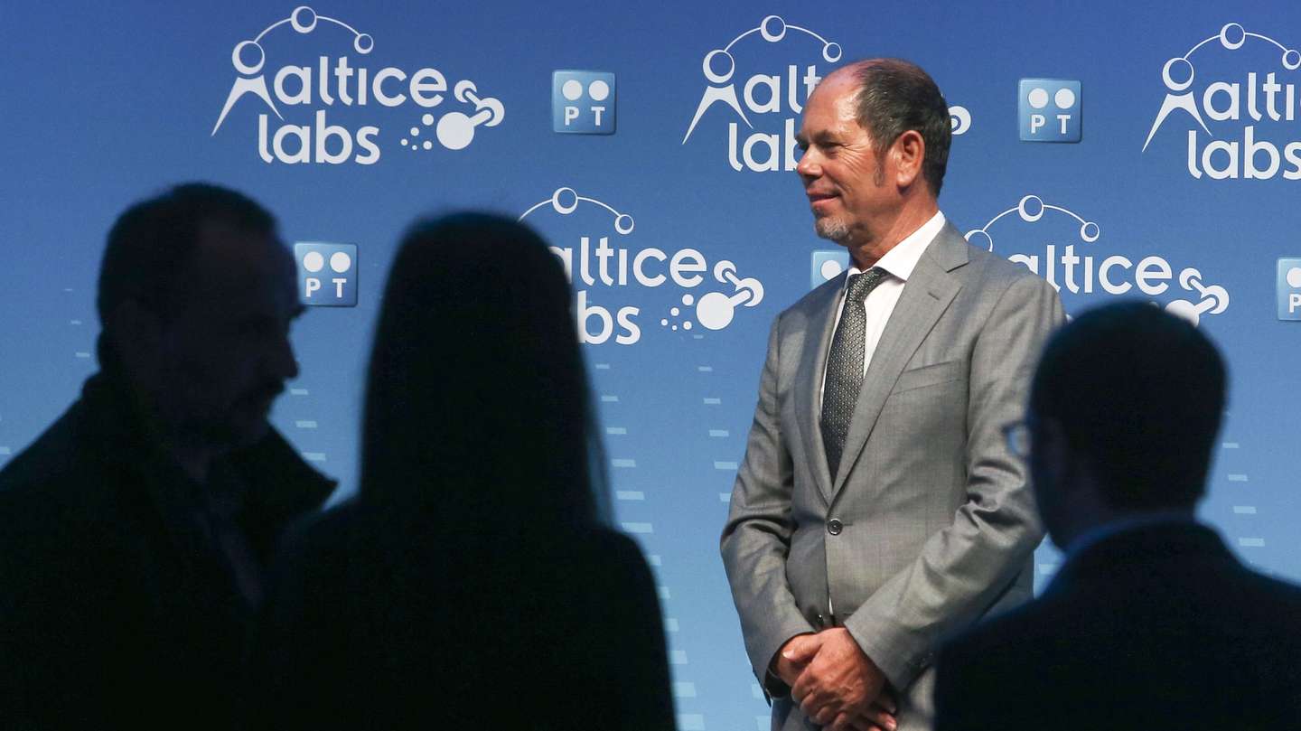 O  cofundador da Altice e chairman da PT, Armando Pereira, durante a intervenção na sessão de apresentação da Altice Labs, centro de inovação do grupo Altice, com sede e coordenação em Portugal, Aveiro, 20 de janeiro de 2016. PAULO NOVAIS/LUSA