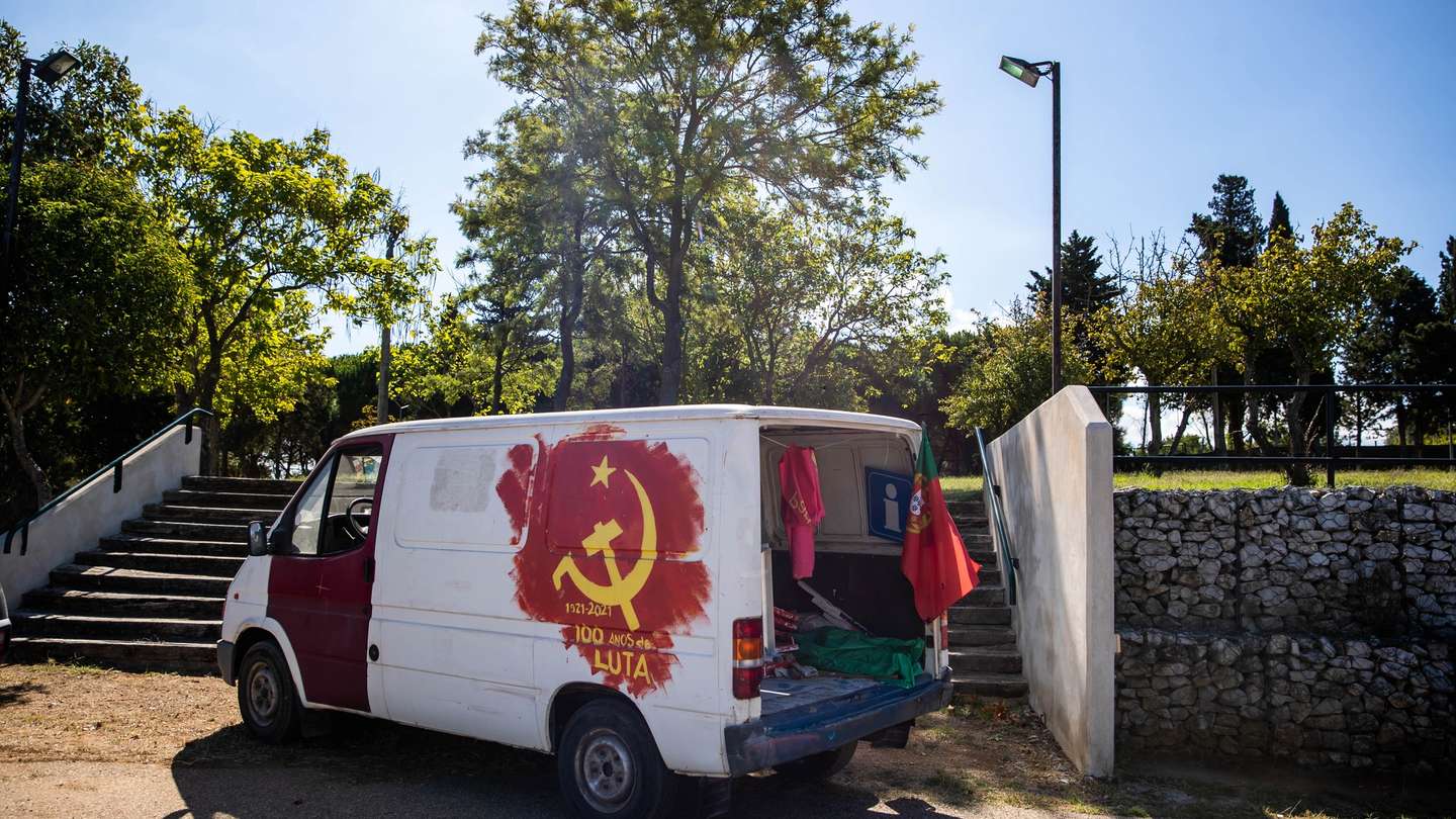 Reportagem sobre os preparativos para a Festa do Avante, que terá lugar de 1 a 3 de setembro, na Quinta da Atalaia, Amora, Seixal, 31 de agosto de 2022. JOSÉ SENA GOULÃO/LUSA