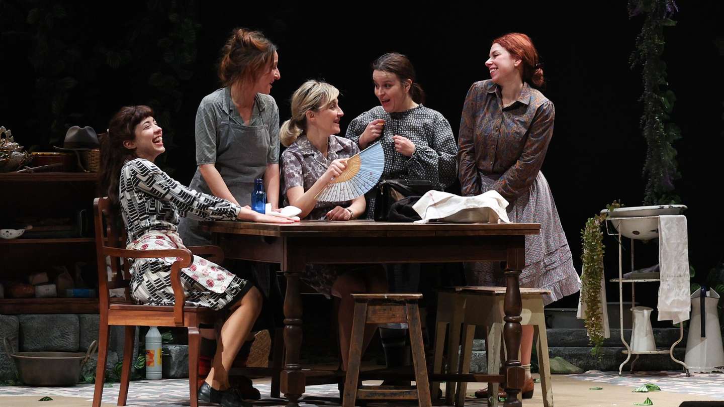Ensaio de imprensa da peça "Fonte da Raiva", com texto e encenação de Cucha Carvalheiro, com estreia marcada para o dia 01 de fevereiro, no teatro São Luiz, em Lisboa, 30 de janeiro de 2023. ANTÓNIO COTRIM/LUSA