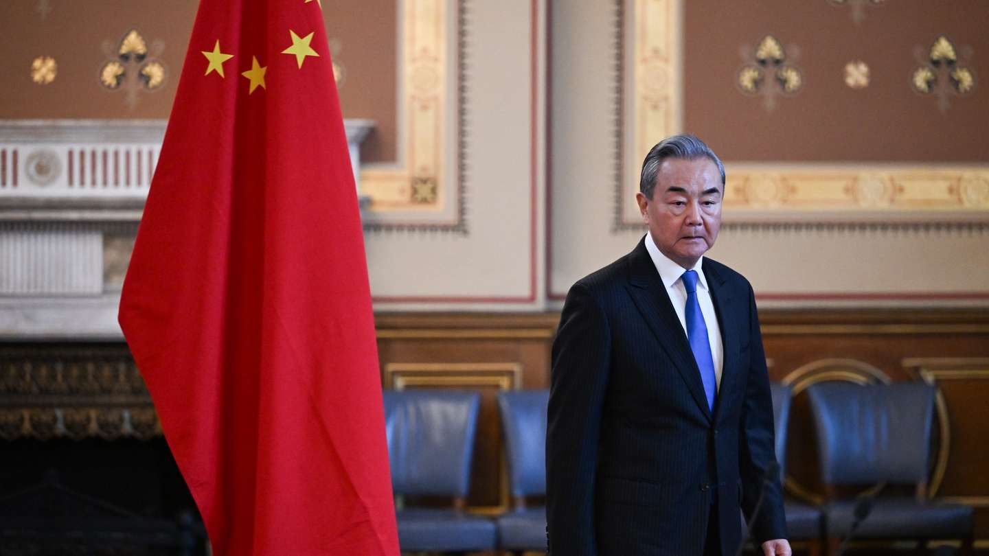 epa11892546 China's Foreign Minister Wang Yi looks on during a meeting with British Foreign Secretary David Lammy (not pictured) in London, Britain, 13 February 2025. Wang's visit is the latest in a series of summits aimed at boosting trade and economic ties with a particular focus on financial services.  EPA/CHRIS J. RATCLIFFE / POOL