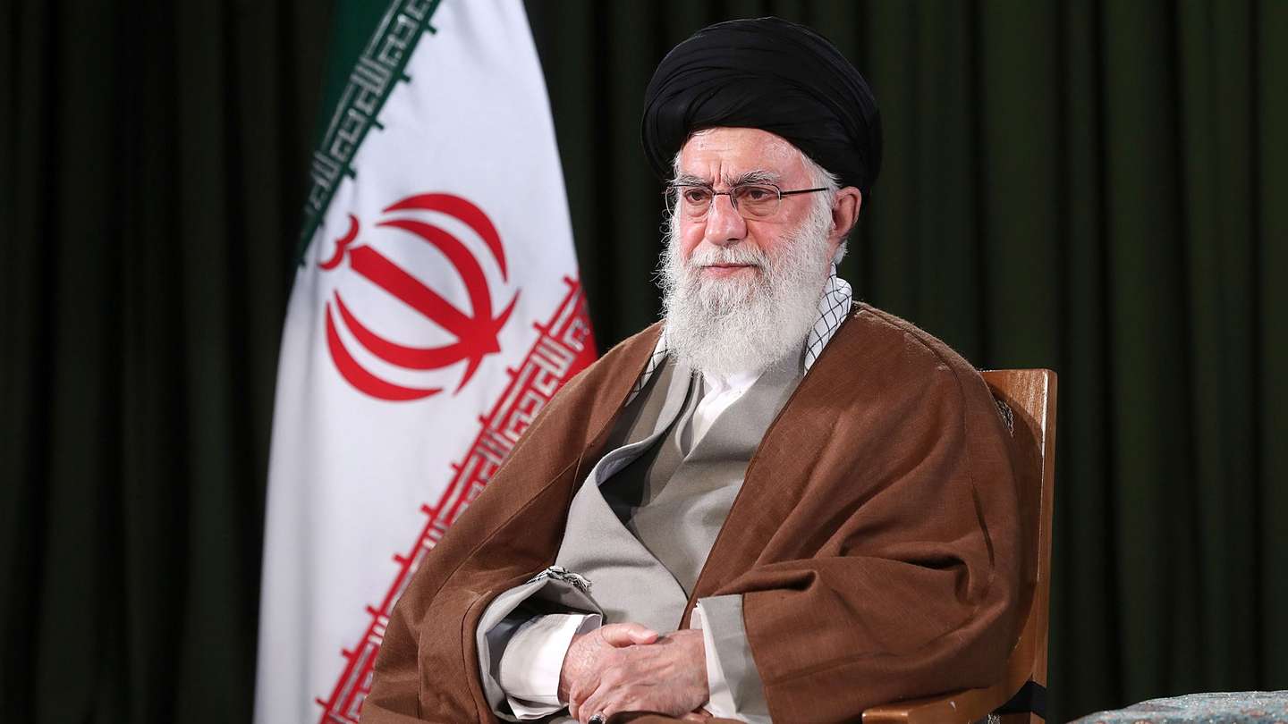 epa08308436 A handout photo made available by the supreme leader office shows Supreme Leader of Iran Ali Khamenei addressing the nation on the occasion of Nowruz, the Persian New Year, in Tehran, Iran, 20 March 2020. The Persian New Year, starting on 20 March, also marks the beginning of spring.  EPA/HANDOUT  HANDOUT EDITORIAL USE ONLY/NO SALES