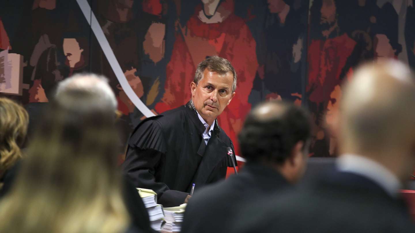 O juiz Ivo Rosa no início da fase instrutória do processo BES/GES, no Campus da Justiça, em Lisboa, 26 de abril de 2022. MANUEL DE ALMEIDA/LUSA