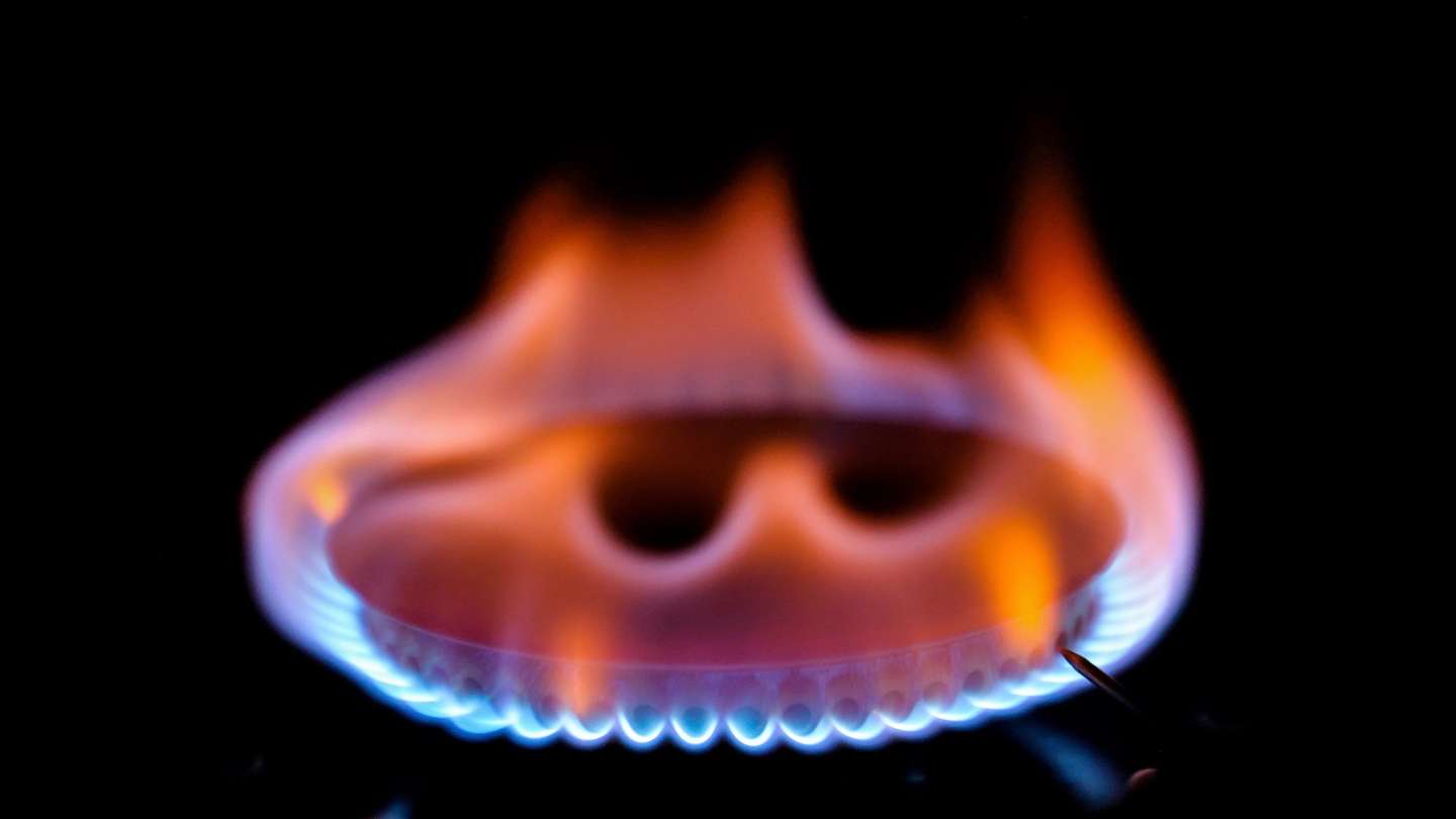 epa10030210 A photo illustration shows a gas burner on a table cooker in Essen, Germany, 23 June 2022. The German government declared on the day an alert in the emergency gas plan, given the decrease in supply from Russia and high prices.  EPA/FRIEDEMANN VOGEL