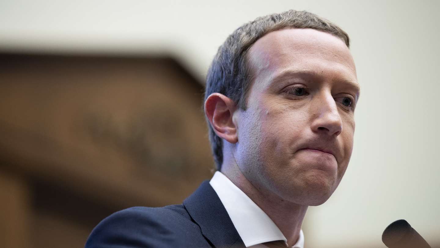 epa08925055 Chairman and CEO of Facebook Mark Zuckerberg testifies before the US House Financial Services Committee hearing on 'An Examination of Facebook and Its Impact on the Financial Services and Housing Sectors', on Capitol Hill in Washington, DC, USA, 23 October 2019 (reissued 07 January 2021). Media reports on 07 January 2021 state Facebook has suspended US President Donald Trump from his Facebook account. The suspension will last at least two weeks and could be expanded indefinitely Facebook said. The move comes after recent remarks by President Trump.  EPA/MICHAEL REYNOLDS *** Local Caption *** 55572719