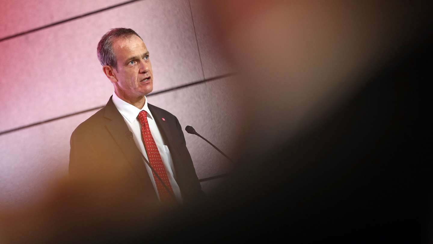 O presidente do Millennium bcp, Miguel Maya, intervém durante a apresentação dos resultados do banco no 3.º semestre de 2020, em Oeiras, 29 de outubro de 2020. ANTÓNIO PEDRO SANTOS/LUSA