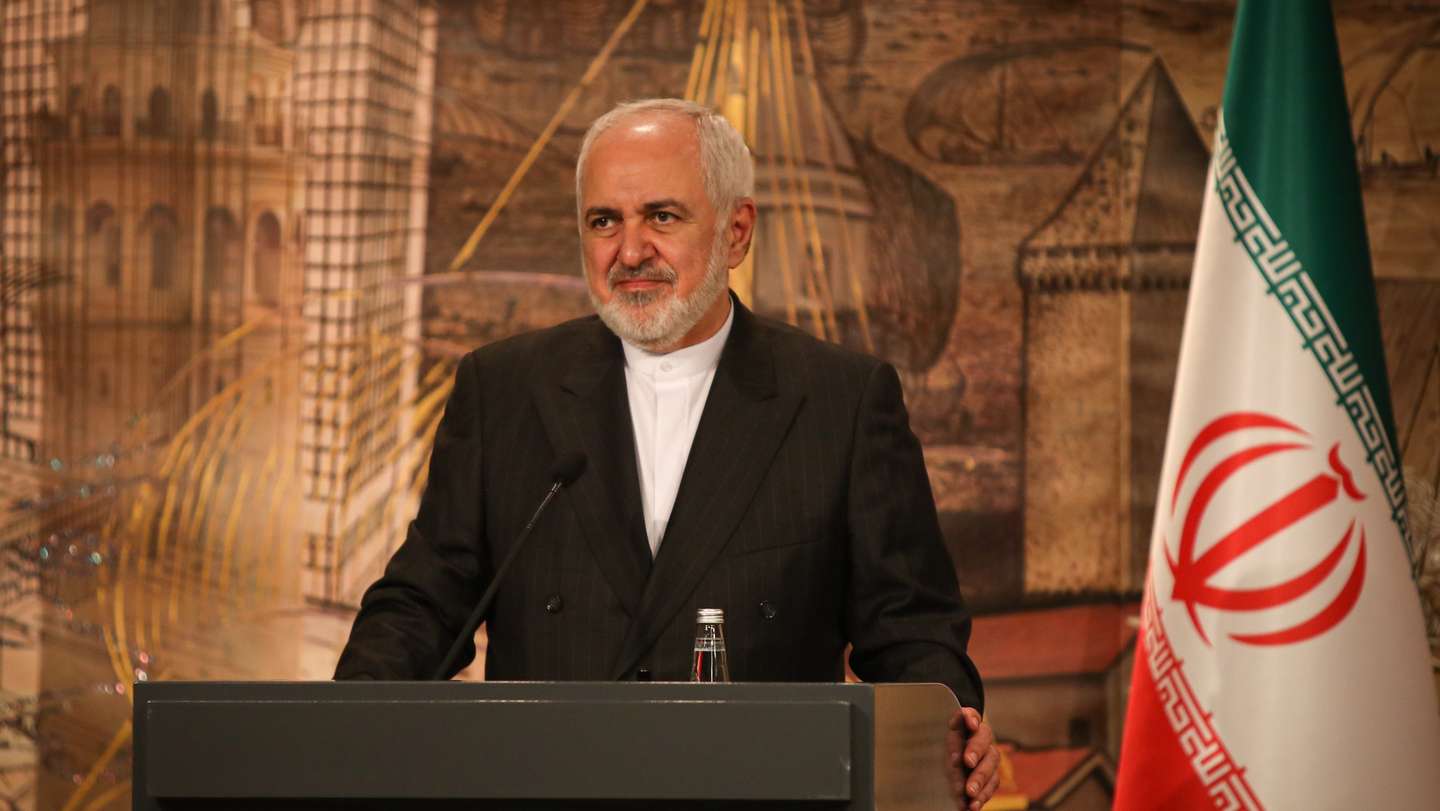epa08972600 A handout photo made available by the Turkish Foreign Minister press office shows Iranian Foreign Minister Mohammad Javad Zarif speaks during a press conference with Turkish Foreign Minister Mevlut Cavusoglu (not pictured) after their meeting in Istanbul, Turkey 29 January 2021. Zarif is in Turkey for one day official visit.  EPA/CEM OZDEL/HANDOUT  HANDOUT EDITORIAL USE ONLY/NO SALES