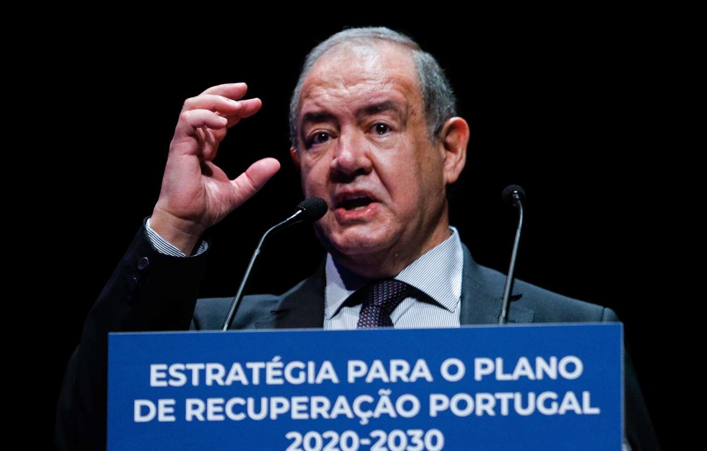 O gestor e académico, António Costa e Silva.intervem durante a sessão de apresentação da versão final do Plano de Recuperação Económica até 2030  realizado na Fundação Caloste Gulbenhian em Lisboa 15 de setembro de 2020 . ANTÓNIO COTRIM/LUSA