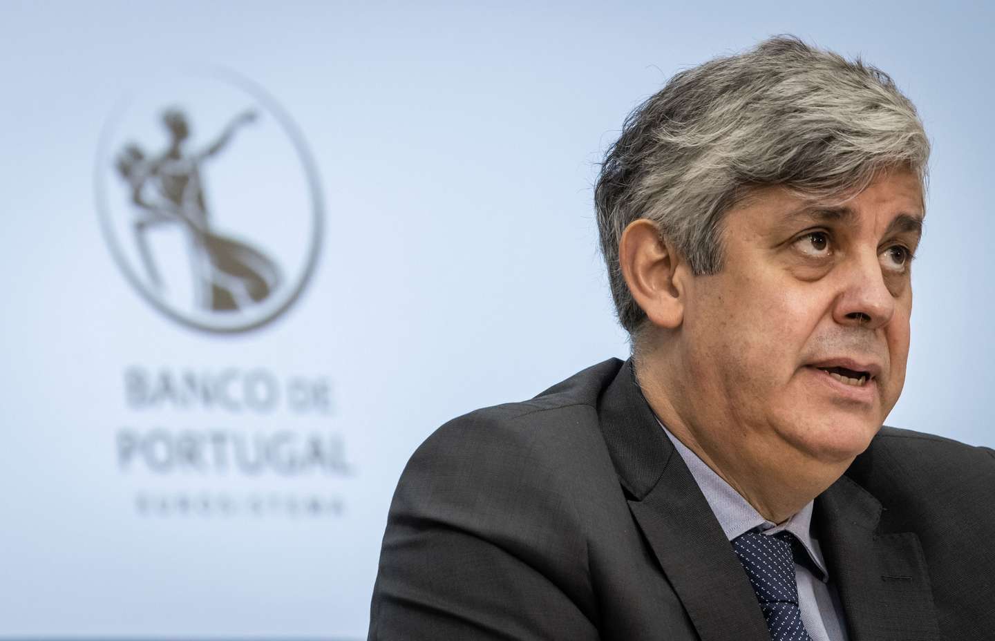 O governador do Banco de Portugal, Mário Centeno, durante a apresentação do Relatório de Estabilidade Financeira, no Banco de Portugal, em Lisboa, 17 de dezembro de 2020. JOSÉ SENA GOULÃO/LUSA