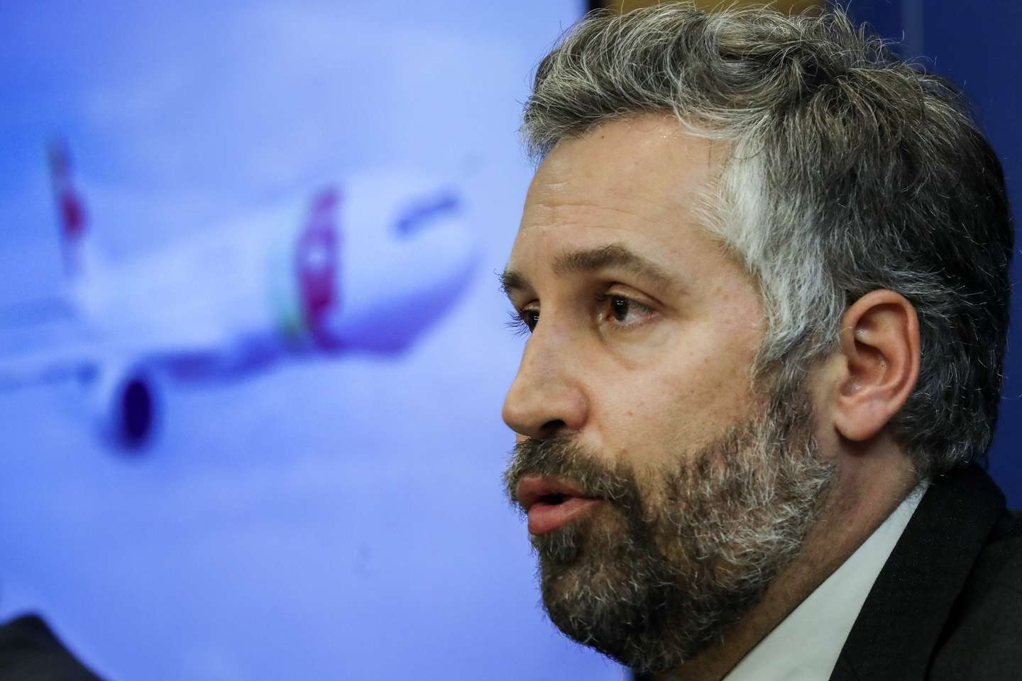 Portuguese Minister of Infrastructure and Housing Pedro Nuno Santos during a press conference, at the Ministry of Infrastructure and Housing, in Lisbon, Portugal, 21 December 2021. The European Commission said today that it had approved TAP's restructuring plan and state aid of 2.55 billion euros, requiring the airline to make available up to 18 'slots' per day at Lisbon airport. MIGUEL A. LOPES/LUSA