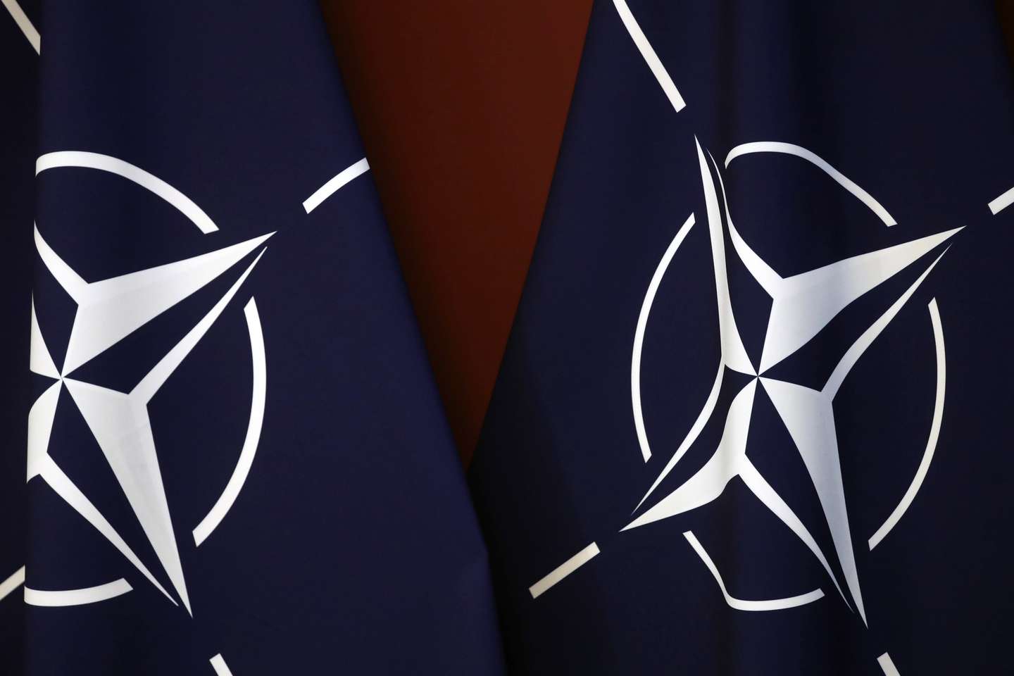 epa09809375 NATO flags are seen during Latvian Prime Minister Krisjanis Karins and Canadian Prime Minister Justin Trudeau meeting in Riga, Latvia, 08 March 2022. Karins and Trudeau reviewed current security challenges, NATOÃ•s assurance and deterrence measures, and discuss ways to further strengthen the bilateral relationship. Canadian Prime Minister Justin Trudeau travel to Europe from March 6 to 11, 2022, to further strengthen CanadaÃ•s solidarity with our European partners and allies in the face of RussiaÃ•s unwarranted invasion of Ukraine.  EPA/TOMS KALNINS