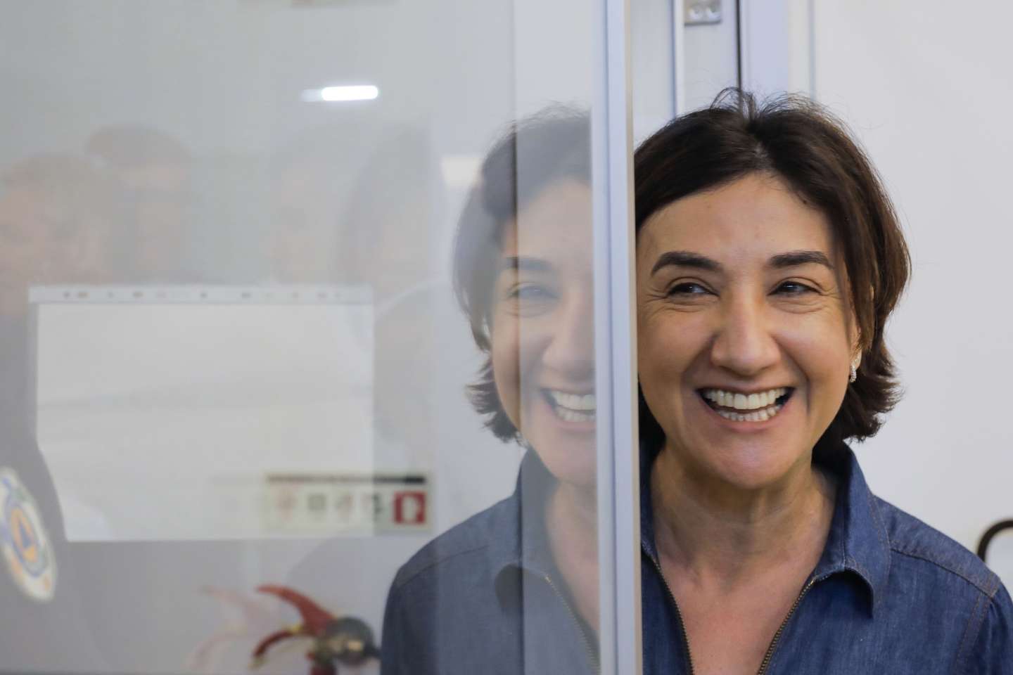 Maria do Céu Antunes, ministra da Agricultura, participa numa reunião do Centro de Coordenação Operacional Nacional, através de videoconferência, a partir do Comando Distrital de Operações de Socorro de Santarém, em Almeirim, 8 julho 2022 em Almeirim. PAULO CUNHA/LUSA