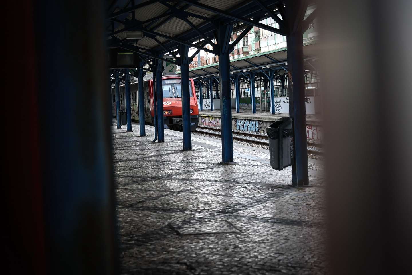 Greve de trabalhadores da CP e das várias empresas da IP - infraestruturas de Portugal, na estação de comboios da Portela de Sintra, em Sintra, 28 de fevereiro de 2023. RODRIGO ANTUNES/LUSA