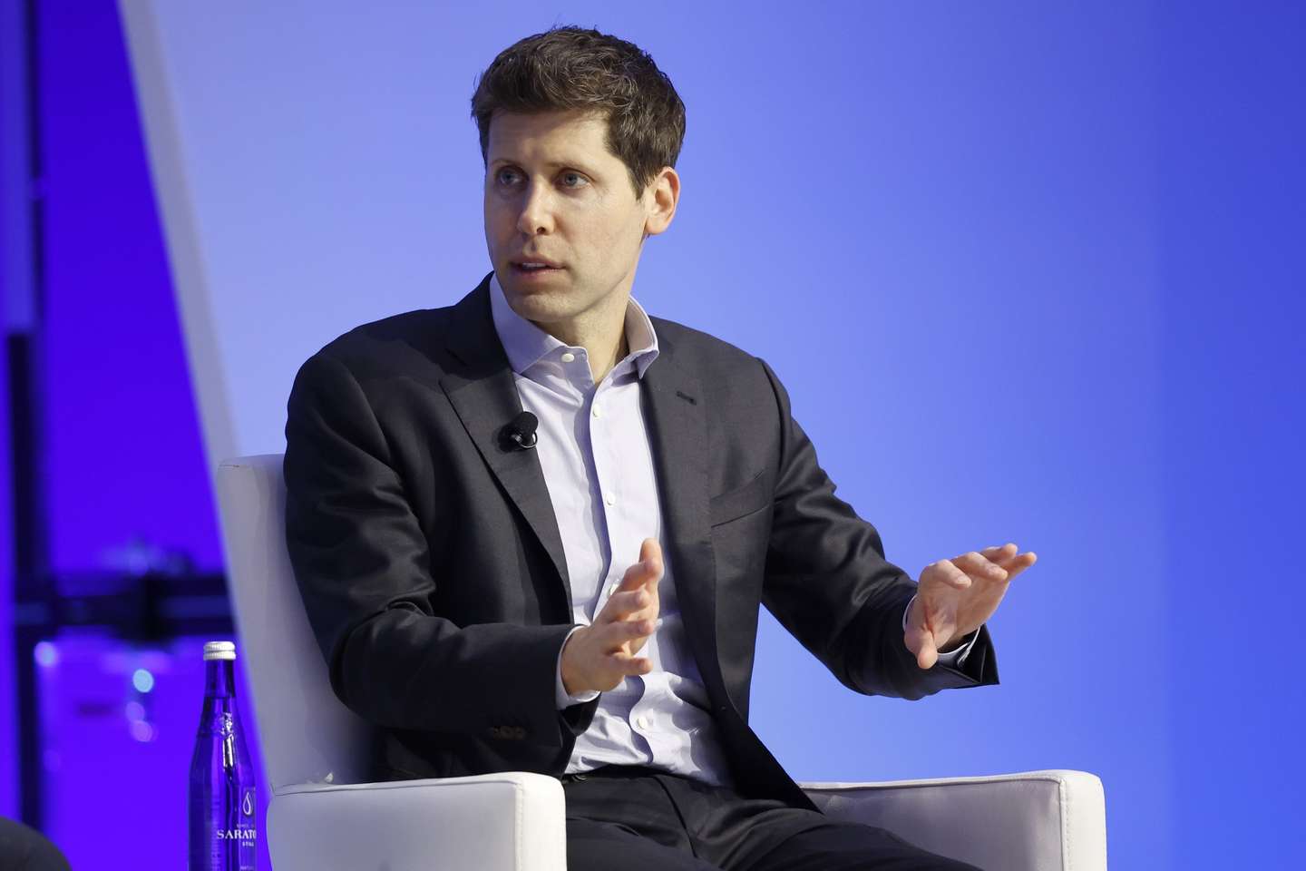 epa10988528 (FILE) - Sam Altman, the CEO, of OpenAI speaks during an event at the APEC CEO Summit during the annual Asia-Pacific Economic Cooperation conference at the Moscone West Convention Center in San Francisco, California, USA, 16 November 2023 (issued 21 November 2023). The OpenAI board fired CEO Sam Altman, on 17 November, a day after Altman participated in a guest speakership with Meta, and Google about AI during the APEC CEO Summit during the Asian Pacific Economic Cooperation (APEC) in San Francisco. In a letter published on 'X', formerly known as Twitter, nearly all Open AI employees threaten to quit and follow Altman, who was hired by Microsoft a few days later.  EPA/JOHN G. MABANGLO