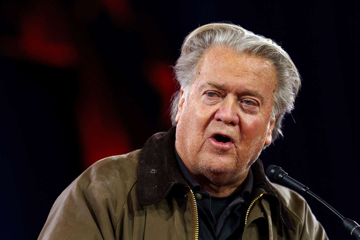 epa11911590 Political strategist Steve Bannon at the Conservative Political Action Conference (CPAC) 2025 at National Harbor, Maryland, USA, 20 February 2025. The Conservative Political Action Conference is an annual political conference attended by conservative activists and elected officials from across the United States and beyond.  EPA/WILL OLIVER / POOL