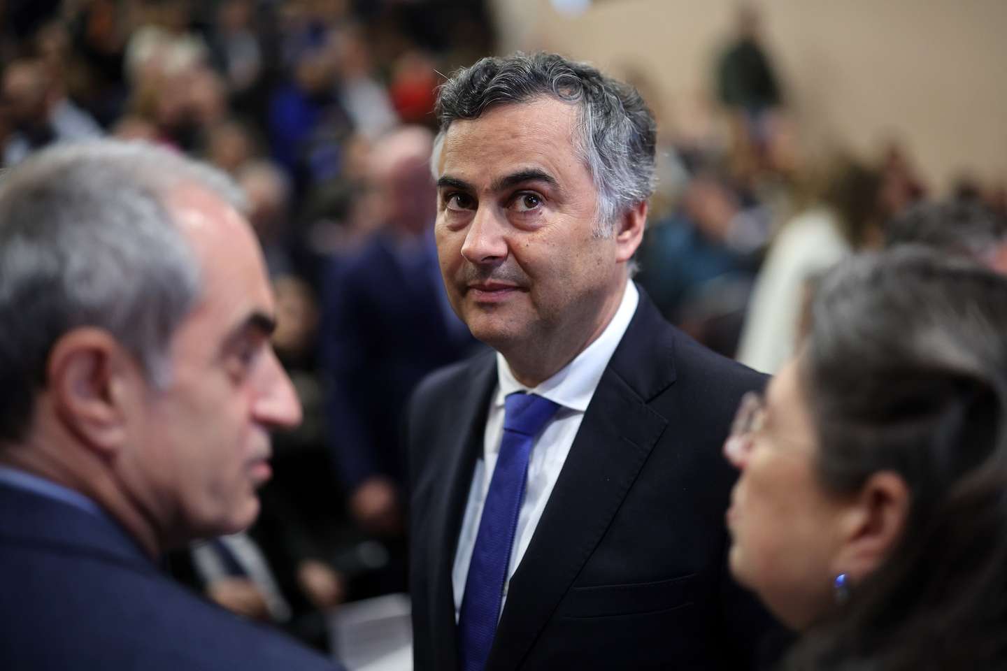 O ministro da Educação, Ciência e Inovação, Fernando Alexandre, durante a iniciativa “Construir Educação, Aproximar Territórios”, no Instituto Superior de Engenharia do Porto, 13 de abril de 2026. ESTELA SILVA/LUSA