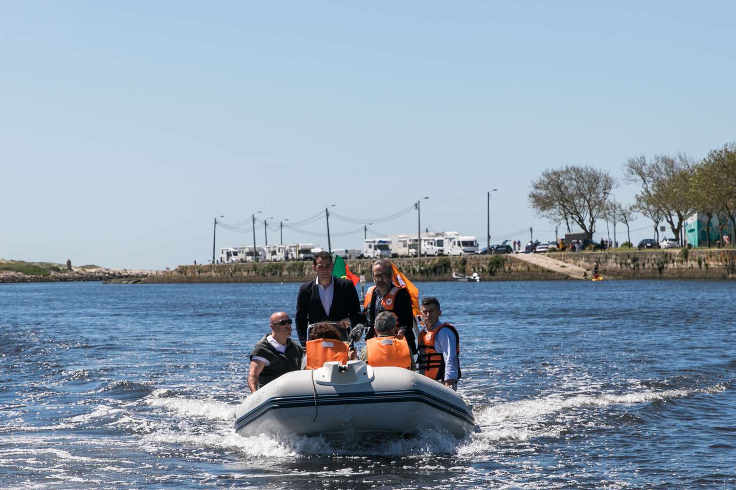 Campanha de Paulo Rangel, do PSD, para as eleições Europeias: Visita de barco à ria de Vila do Conde no dia 12 de maio de 2019. JOÃO PORFÍRIO/OBSERVADOR