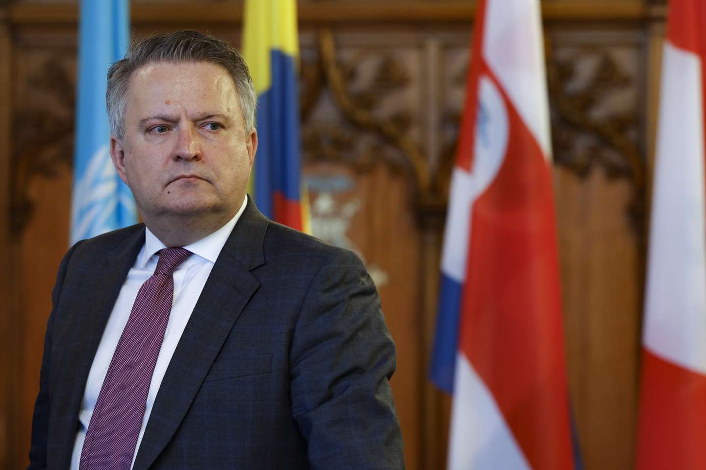 epa10397736 Ukranian ambassador to the UN, Sergiy Kyslytsya, takes part in the conference entittled 'New conflicts, new challenges to build the peace' during the second day of the Latin America Forum in Valencia, eastern Spain, 10 January 2023.  EPA/Biel Alino