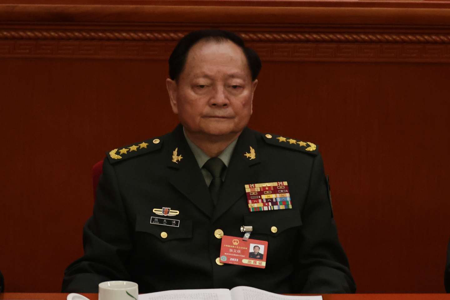 epa11941810 Vice Chairman of the Central Military Commission of the People's Republic of China, General Zhang Youxia attends the opening ceremony of the Third Session of the 14th National People's Congress of China at the Great Hall of the People in Beijing, China, 05 March 2025. China holds two major annual political meetings, the National People's Congress (NPC) and the Chinese People's Political Consultative Conference (CPPCC), which run concurrently and are together known as the 'Lianghui' or 'Two Sessions.'  EPA/ANDRES MARTINEZ CASARES