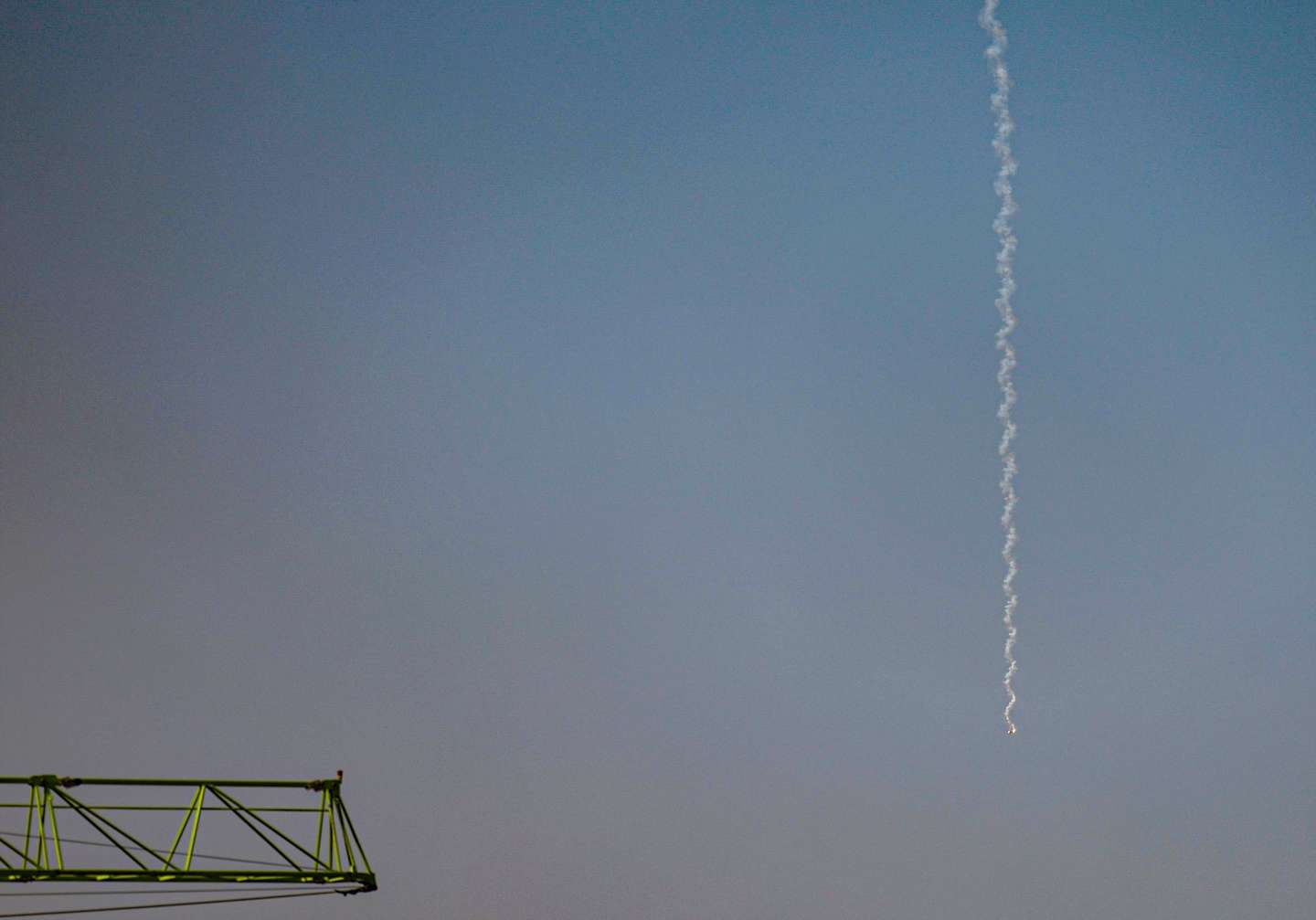 epa12786972 Smoke from an apparent missile interception seen in the sky over Dubai after a reported Iranian attack on Dubai, United Arab Emirates, 01 March 2026. Iran launched retaliatory aerial attacks in the region following an earlier joint Israel-US military operation targeting multiple locations across Iran in the early hours of 28 February 2026.  EPA/STRINGER