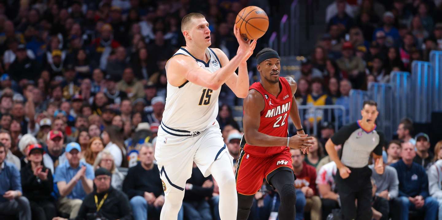 Nikola Jokic e Jimmy Butler são as duas grandes estrelas da companhia na final da NBA entre Denver Nuggets e Miami Heat