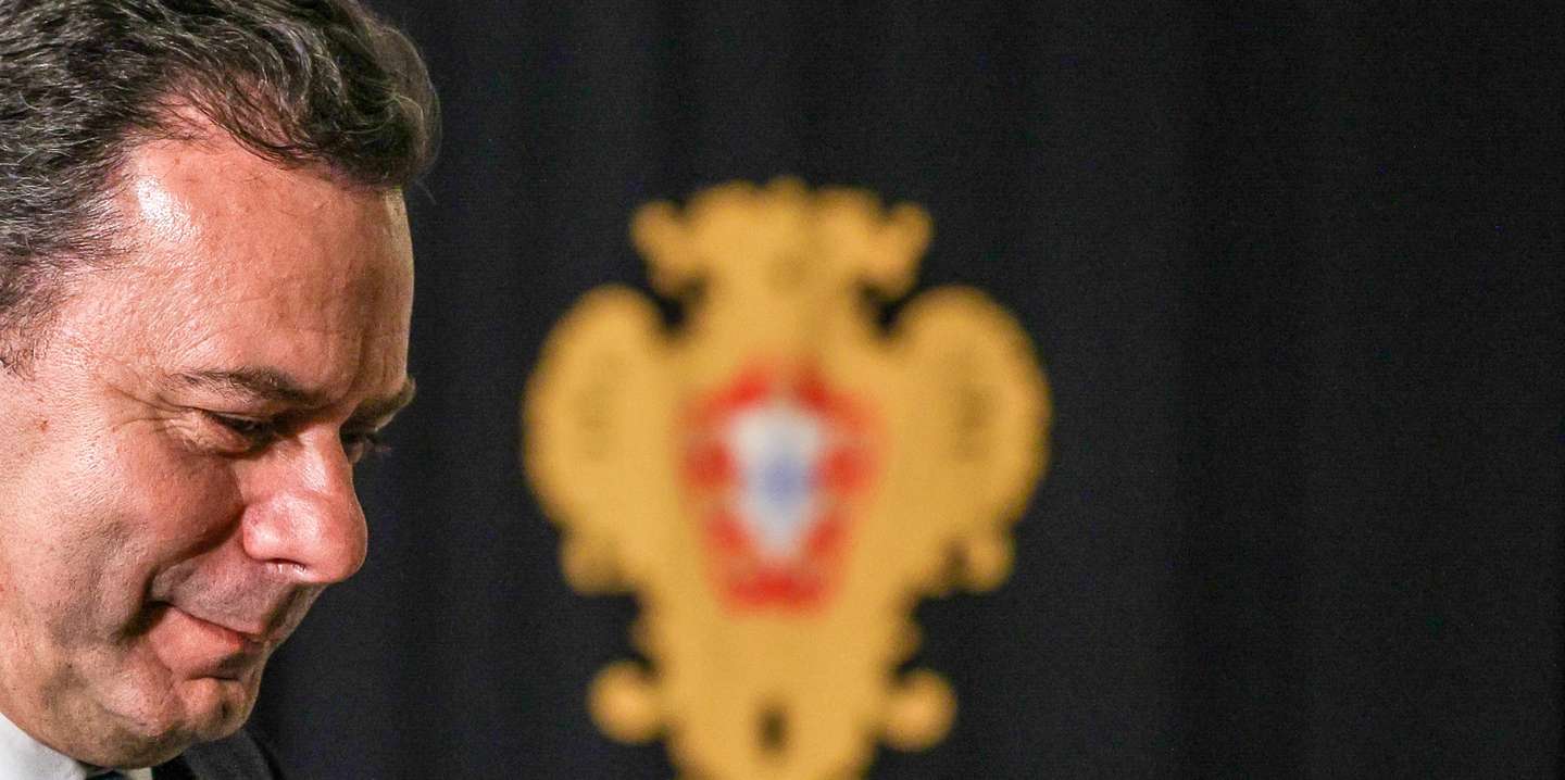 O primeiro-ministro indigitado, Luís Montenegro, após a reunião com o Presidente da República, Marcelo Rebelo de Sousa, para apresentação da composição do Governo no Palácio de Belém em Lisboa, 28 de março de 2024. TIAGO PETINGA/LUSA