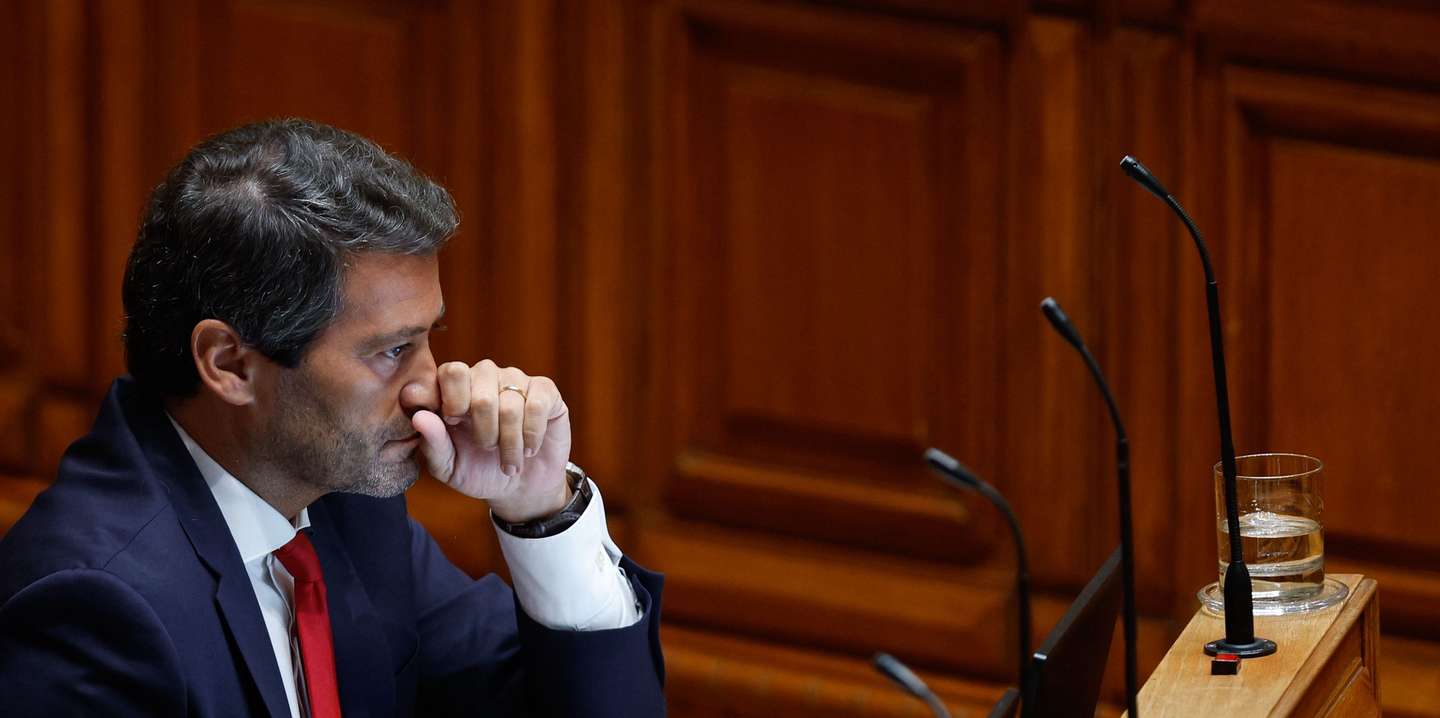 O presidente do Chega, André Ventura, durante o debate sobre o Estado da Nação, na Assembleia da República, em Lisboa, 17 de julho de 2024. ANTÓNIO PEDRO SANTOS/LUSA