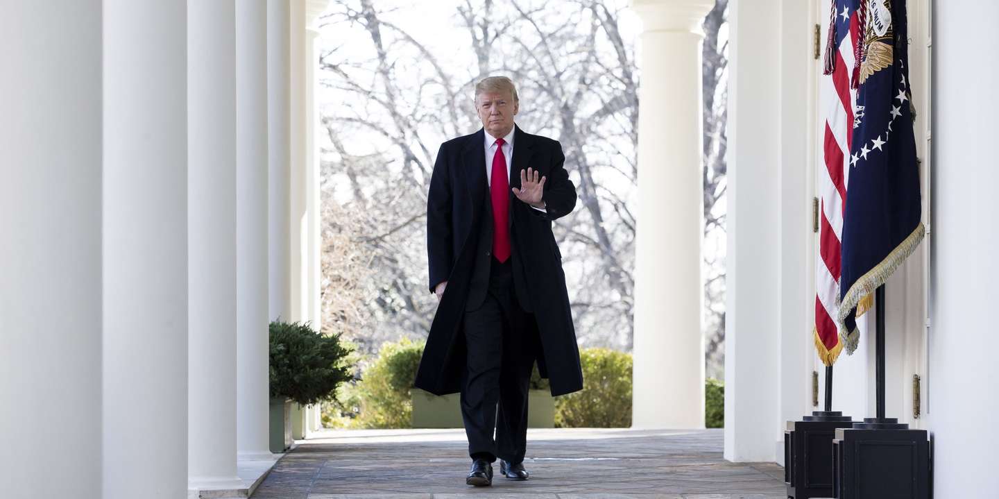 epa08805173 (FILE) US President Donald J. Trump walks down the Colonnade to deliver remarks on ending the partial shutdown of the federal government, in the Rose Garden of the White House in Washington, DC, USA, 25 January 2019 (issued 07 November 2020). According to media report on 07 November 2020, Joe Biden has won the Electoral College's majority following the 03 November presidential election.  EPA/MICHAEL REYNOLDS *** Local Caption *** 54933254