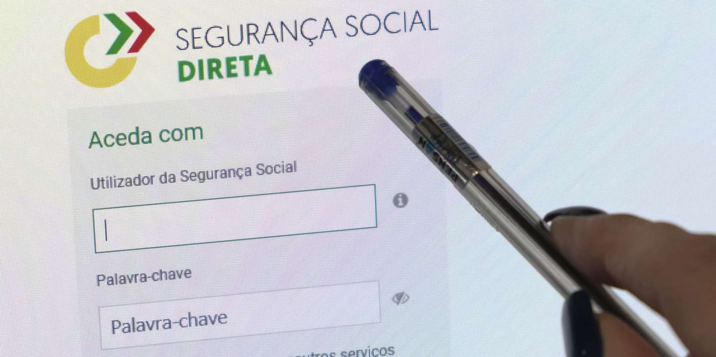 Página da segurança social direta , 08 de abril de 2022. ANTÓNIO COTRIM/LUSA
