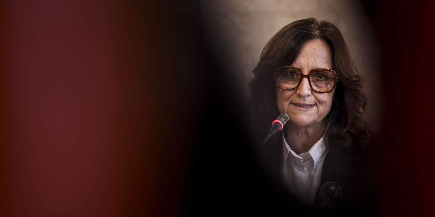 A ministra da Cultura, Dalila Rodrigues, fala perante a Comissão de Cultura, Comunicação, Juventude e Desporto, na Assembleia da República, em Lisboa, 11 de dezembro de 2024. FILIPE AMORIM/LUSA