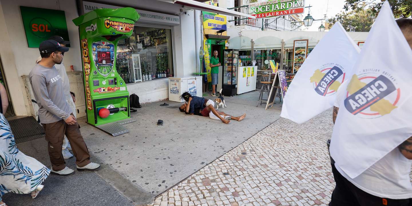 Uma rixa entre dois imigrantes ocorreu precisamente quando a campanha do Chega em Albufeira fazia uma arruada