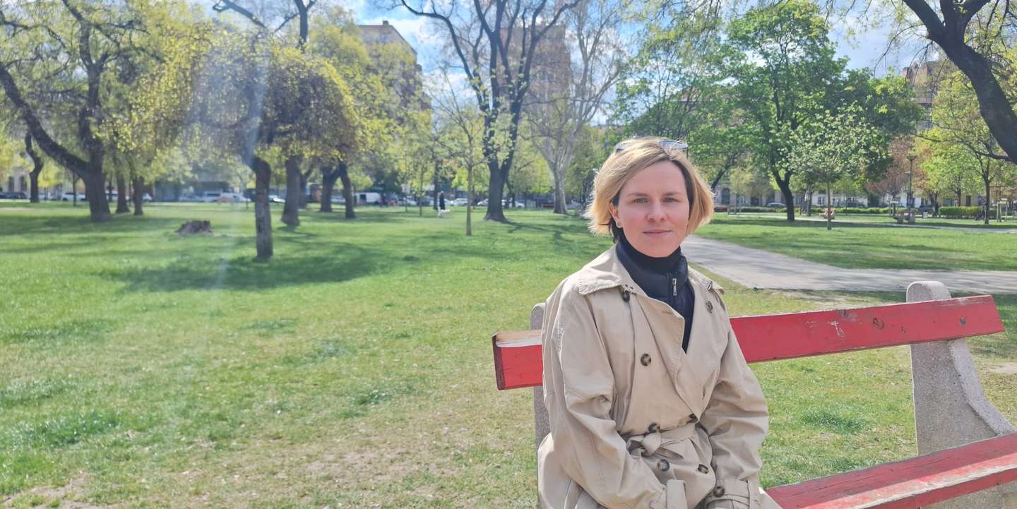 Olga, imigrante ucraniana em Budapeste. Eleições na Hungria. Budapeste, 9 de abril de 2026