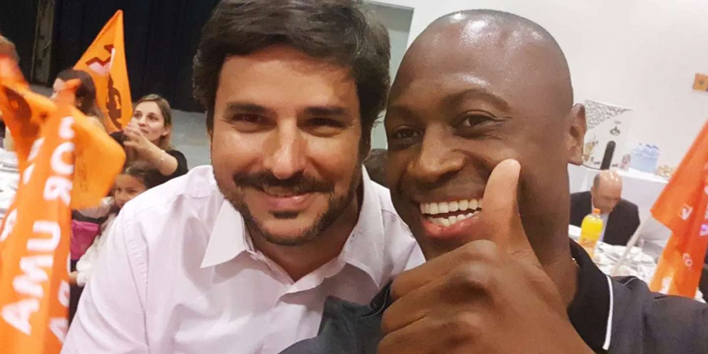 Luís Newton e Heitor Brandão no jantar final de campanha das autárquicas de 2017