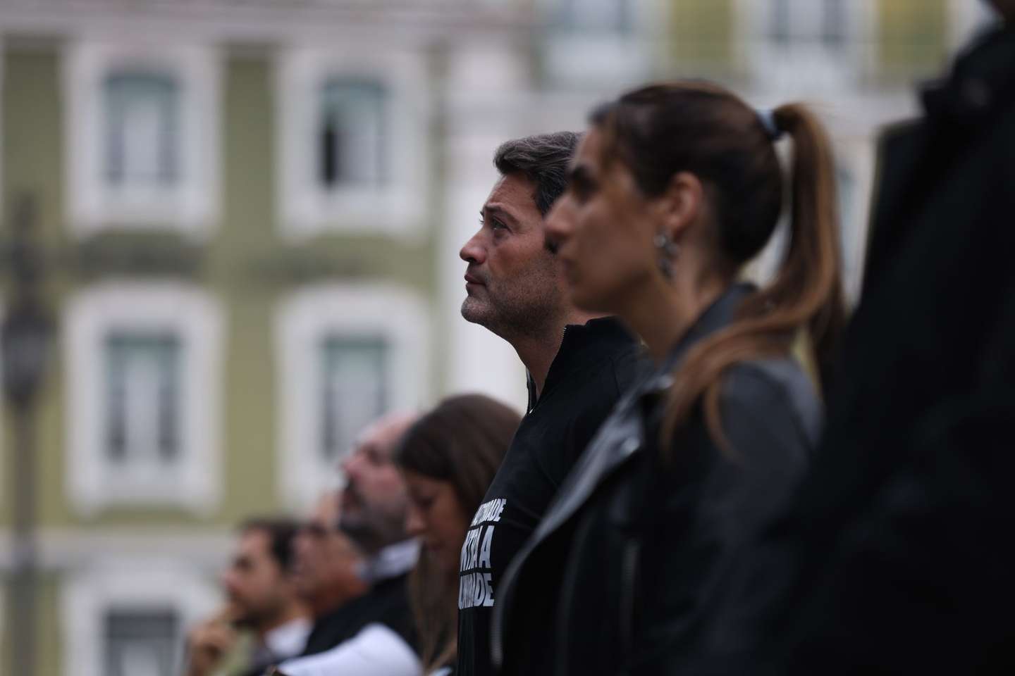 André Ventura e Rita Matias na vigília do Chega “Pela autoridade e contra a impunidade”. Lisboa, 11 de janeiro de 2025