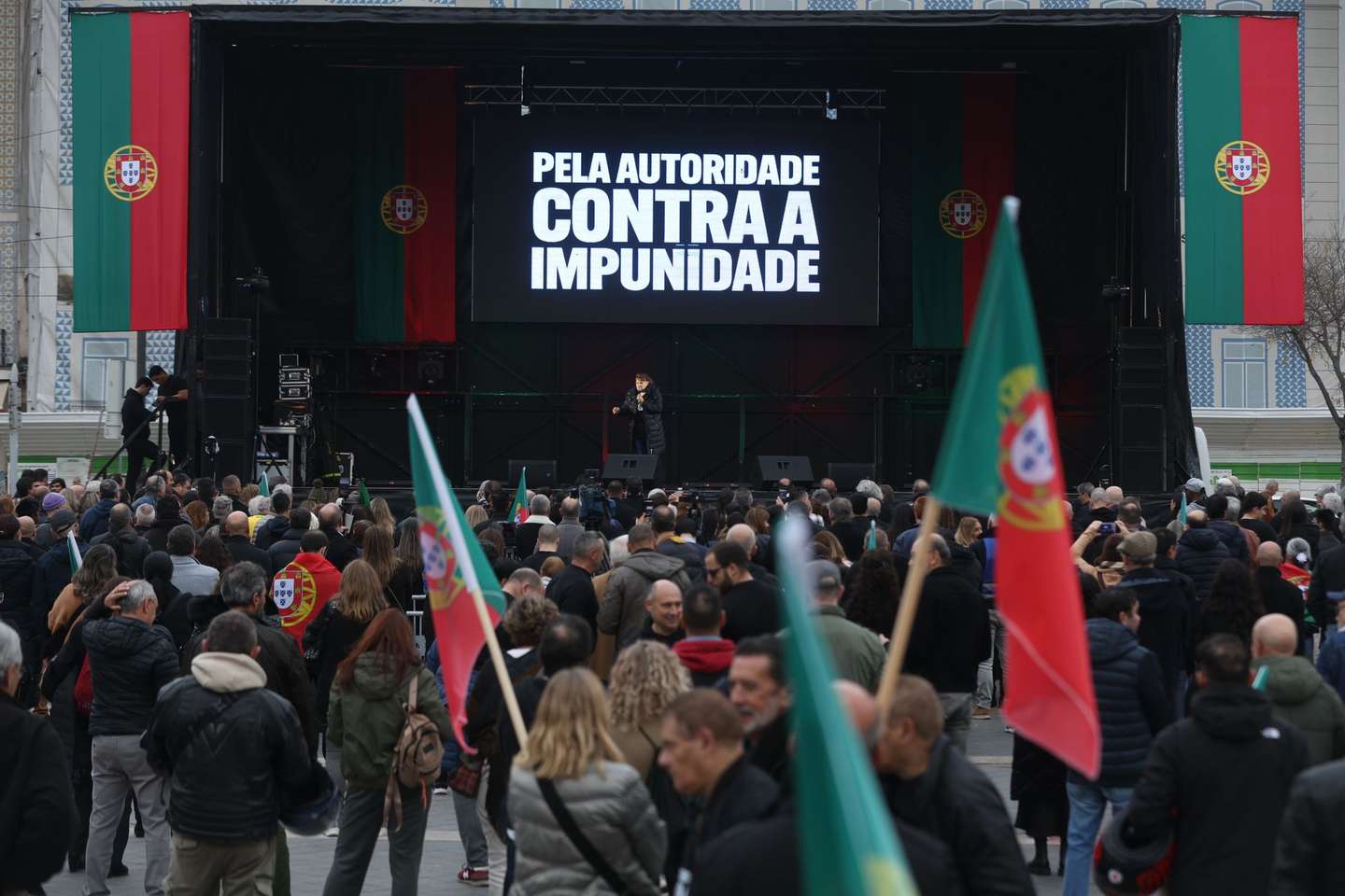 Vigília do Chega “Pela autoridade e contra a impunidade”. Lisboa, 11 de janeiro de 2025