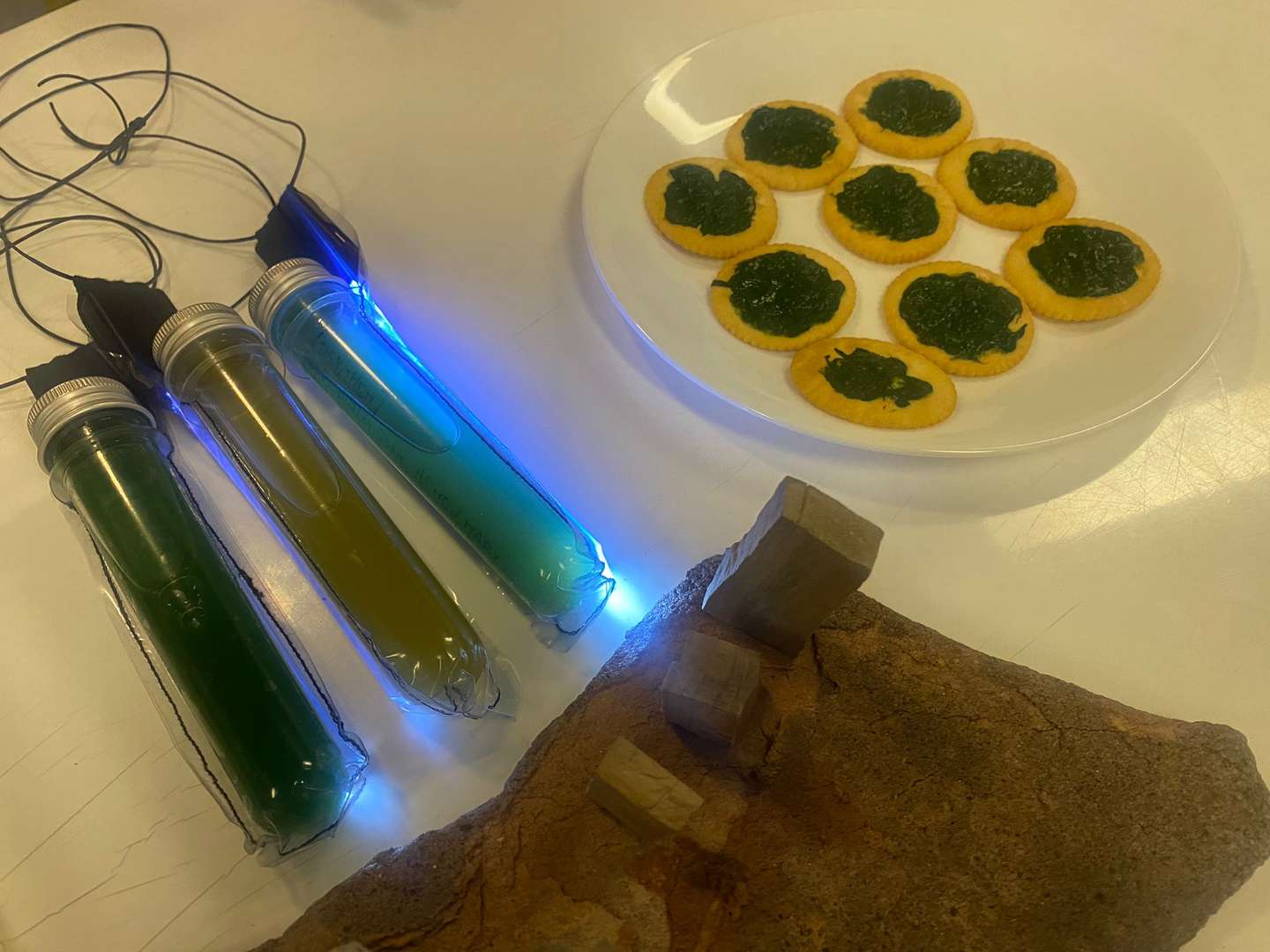 Bolachas com espirulina