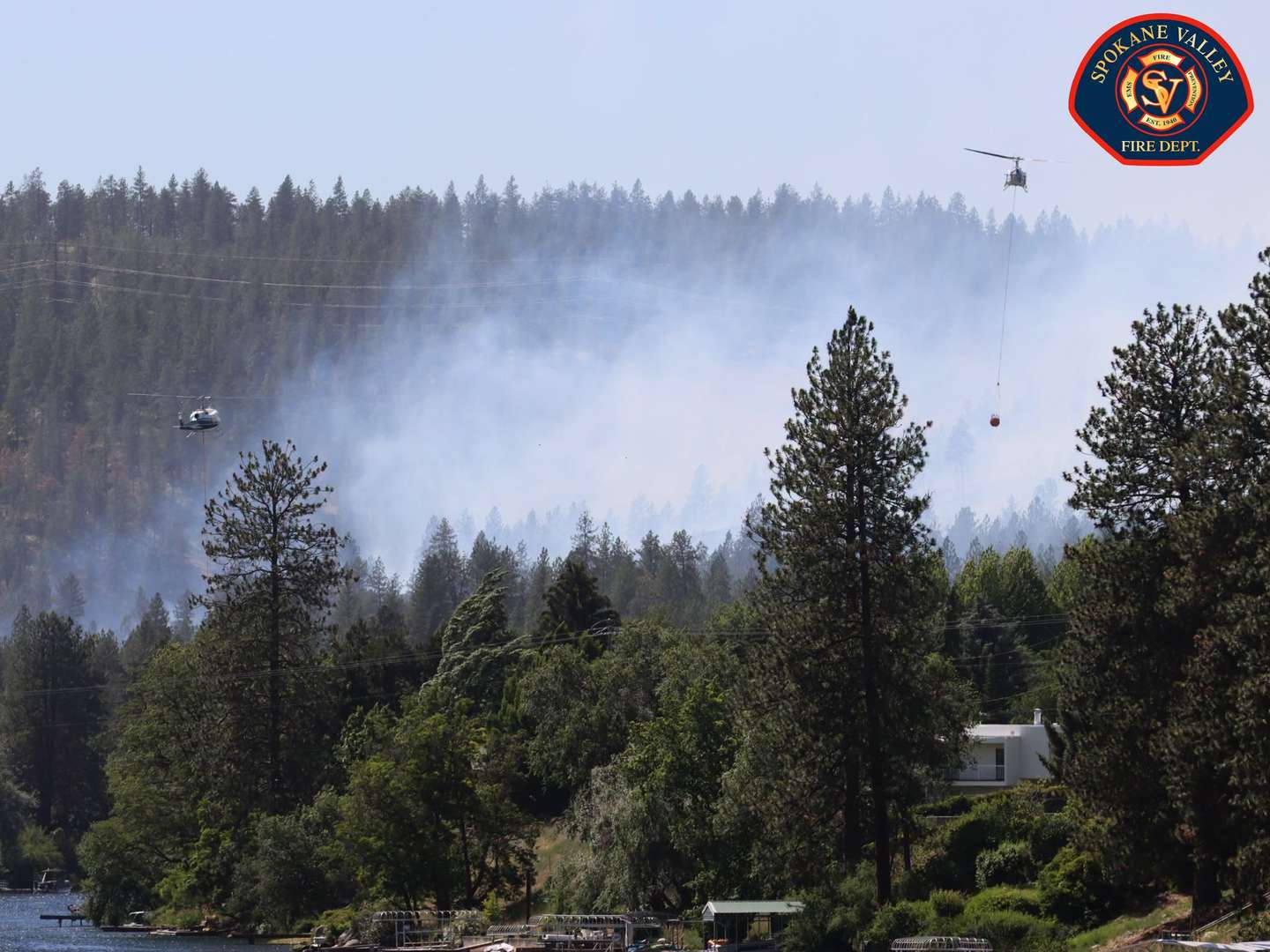 Incêndio florestal em Spokane, EUA