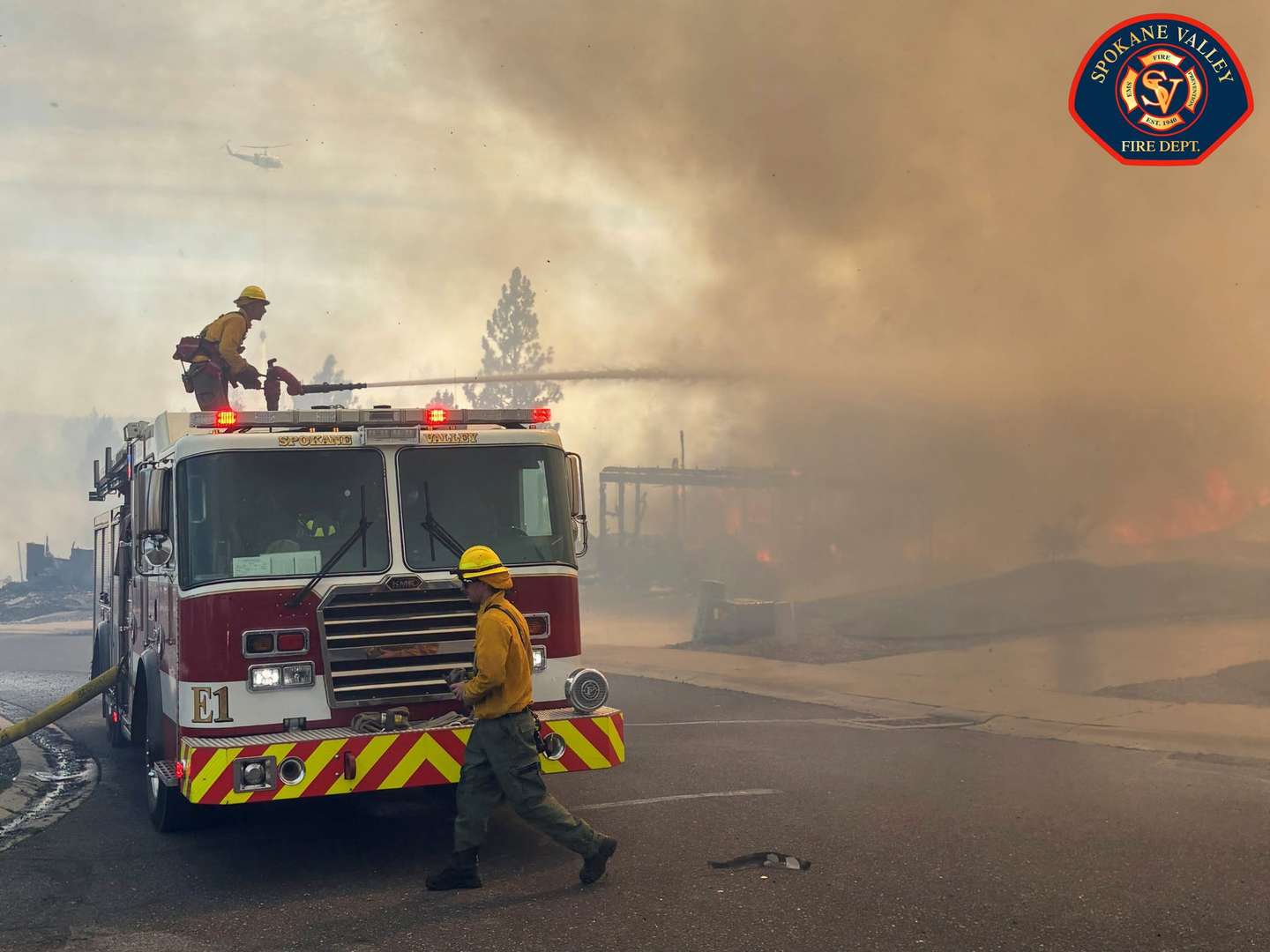 Incêndio florestal em Spokane, EUA