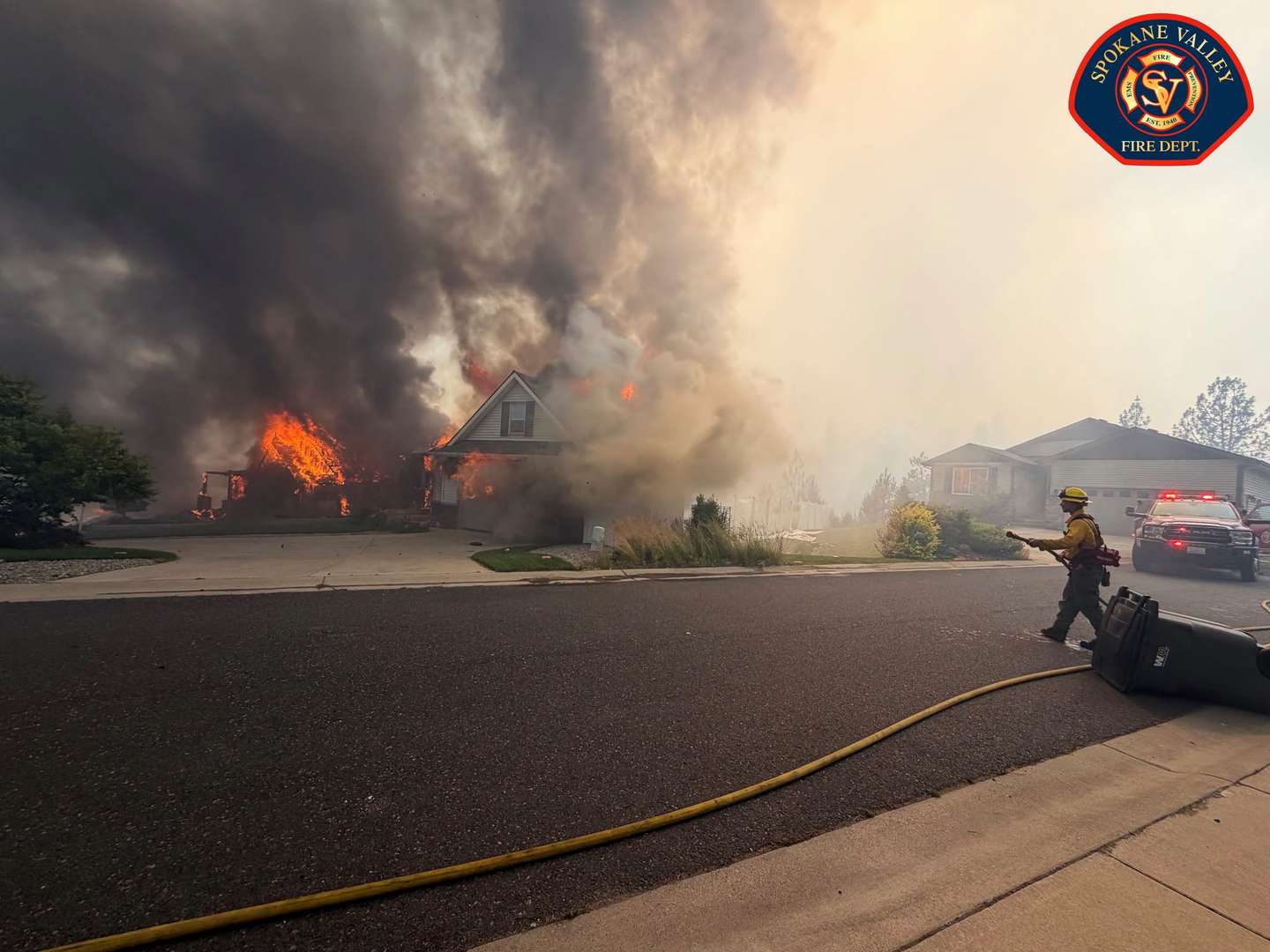 Incêndio florestal em Spokane, EUA